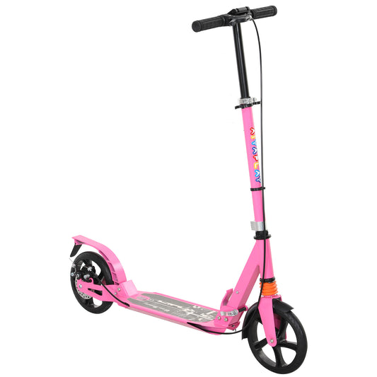 Kids Scooter with Four-Level Adjustable Handlebar, Dual Brake System