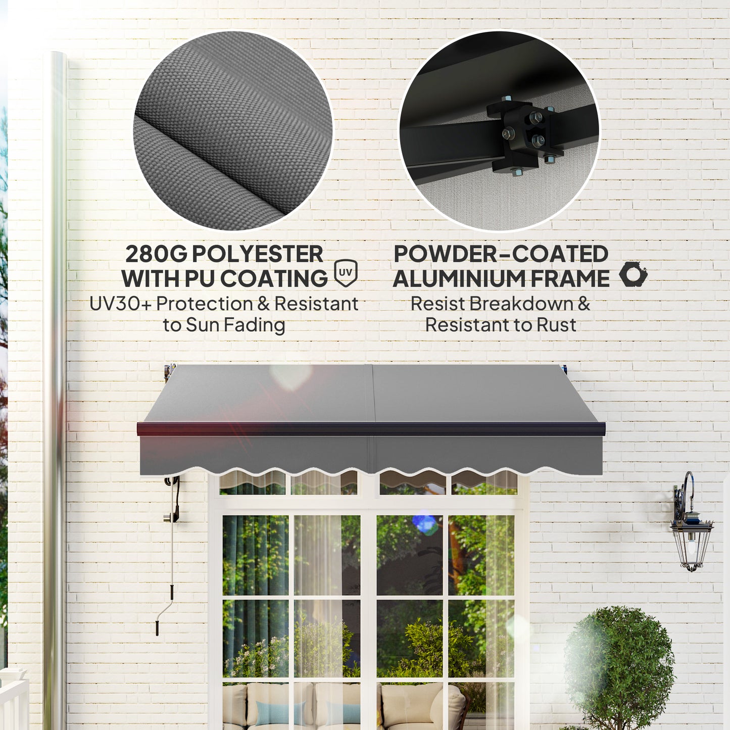 2.5 x 2m Electric Awning with Remote Controller (1)