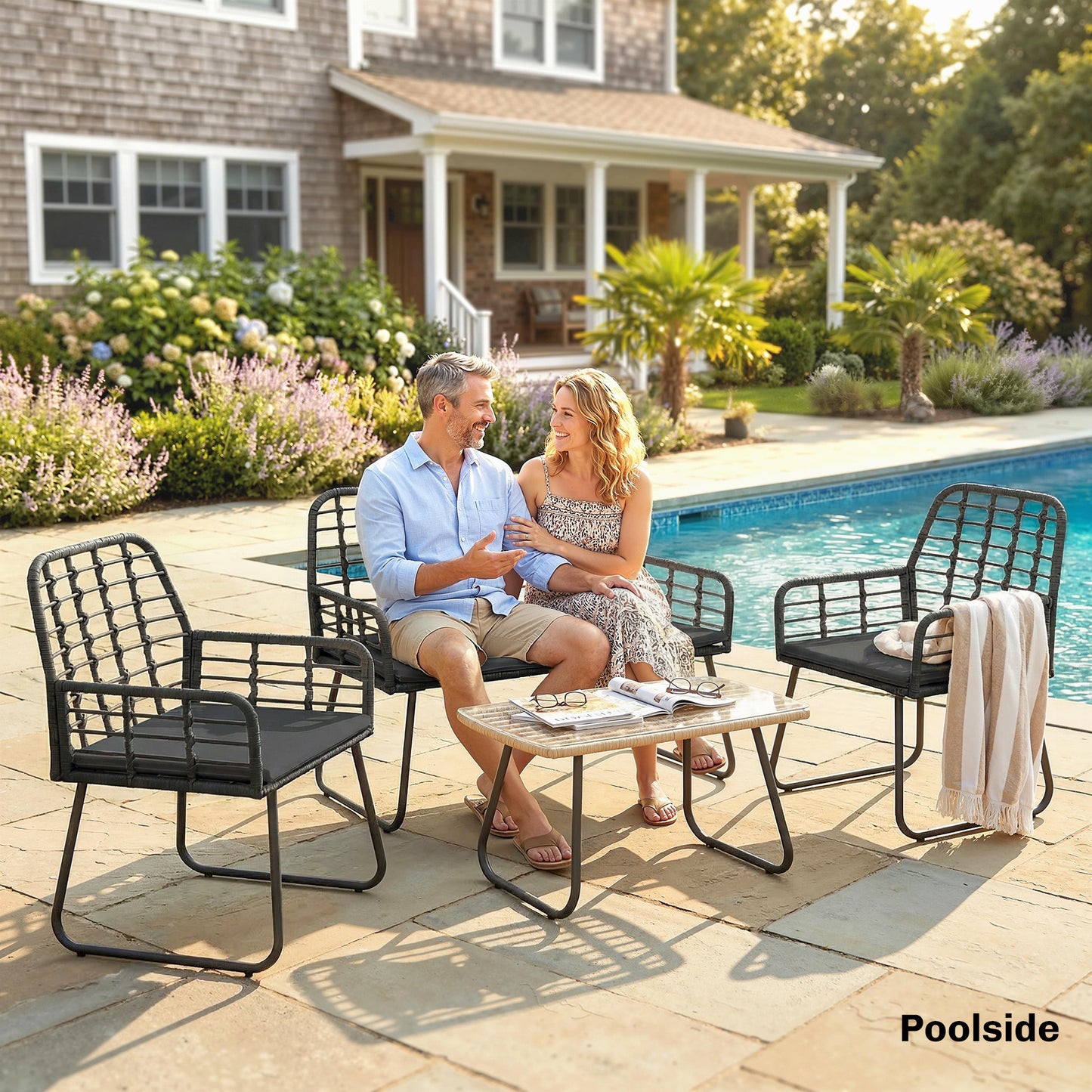 4 Piece Rattan Garden Furniture Set (2)