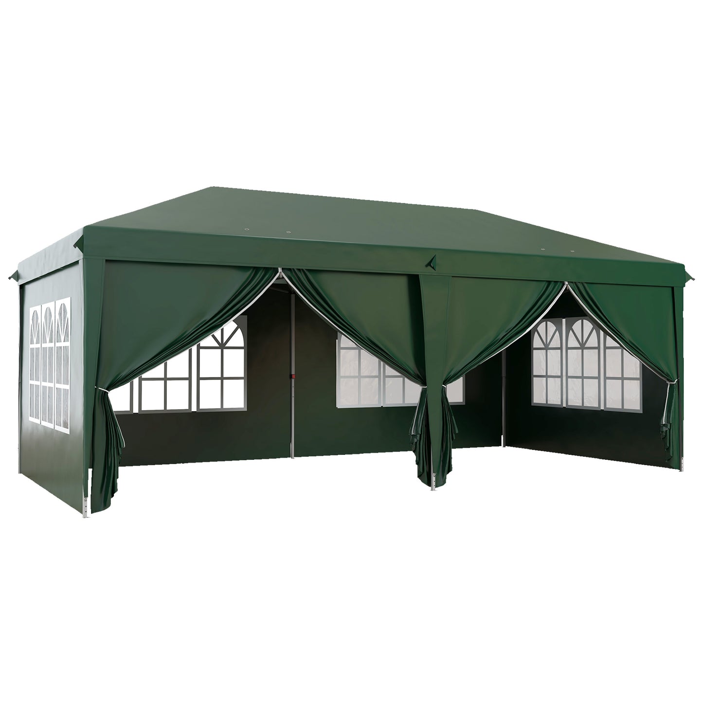 3 x 6m Pop-Up Gazebo, with Curtain Walls and Windows