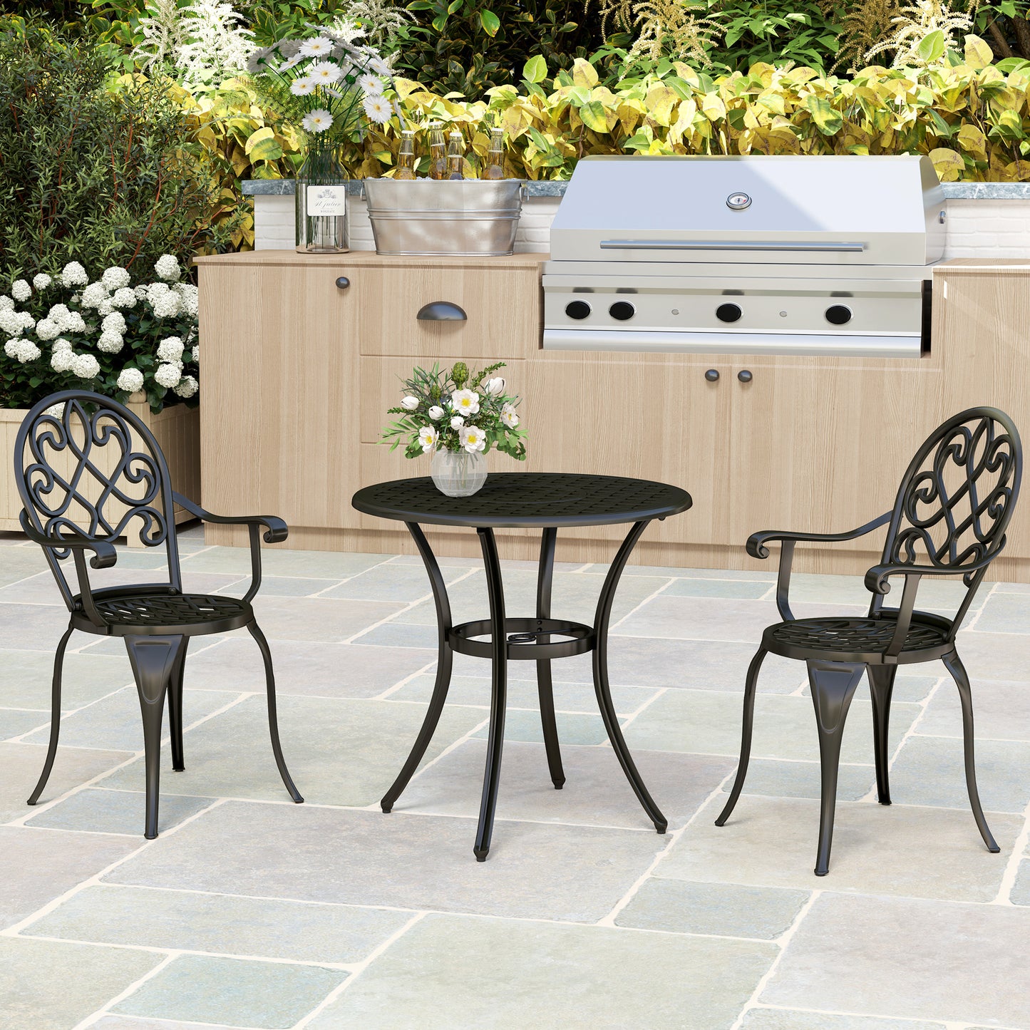 Three-Piece Elegant Aluminium Garden Set