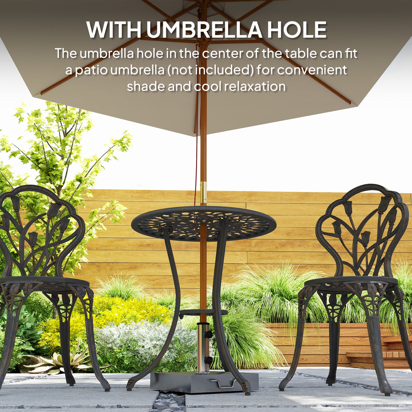 3 Piece Patio Bistro Set for 2