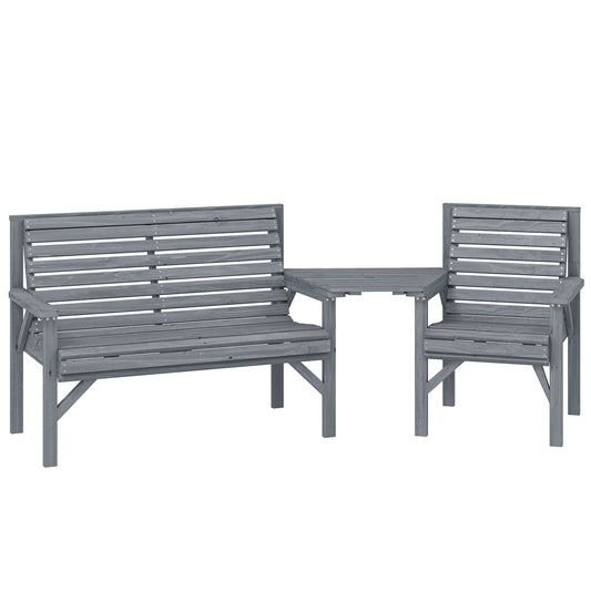 Wooden Garden Furniture Set with Parasol Hole, 1 Chair