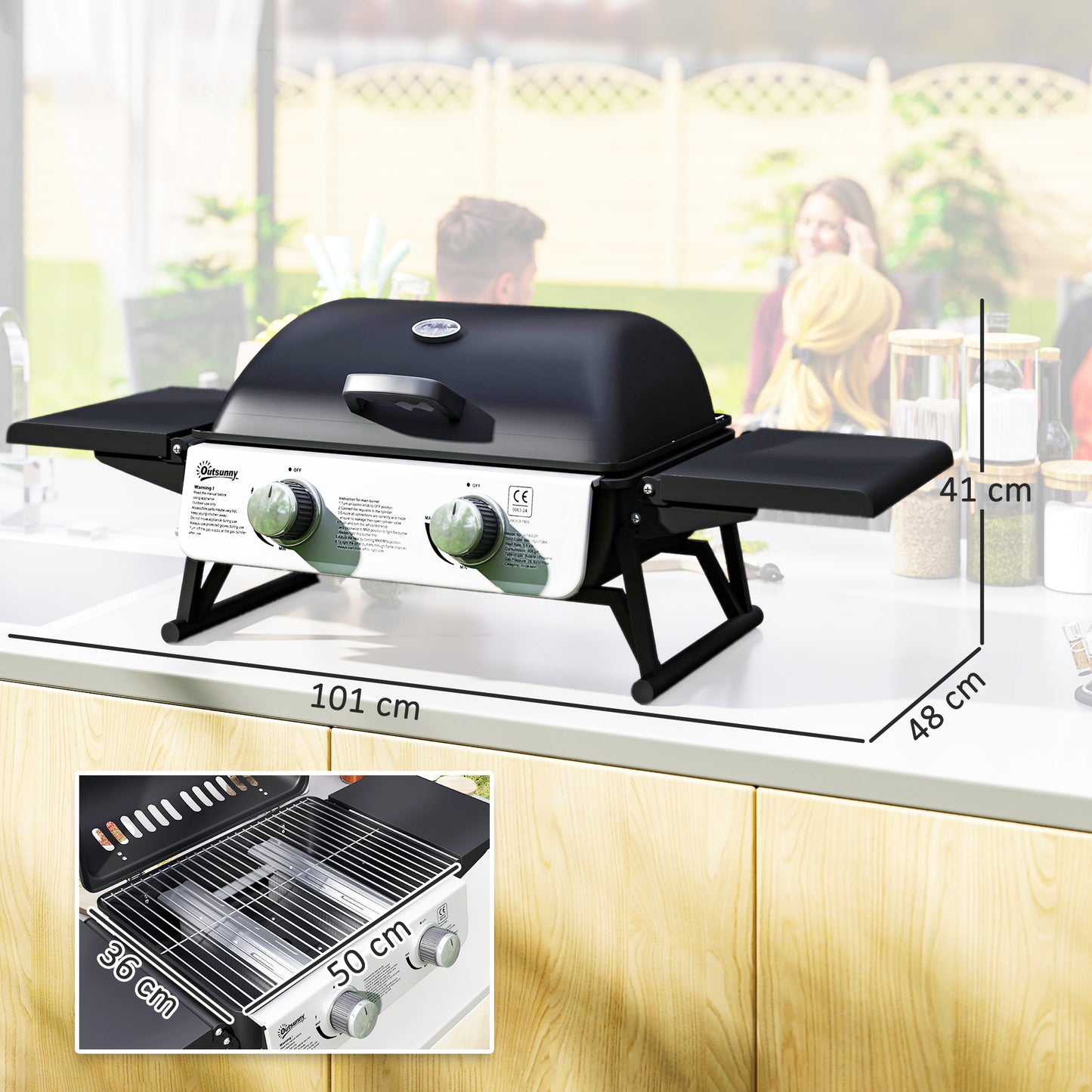 Two-Burner Compact Gas Grill
