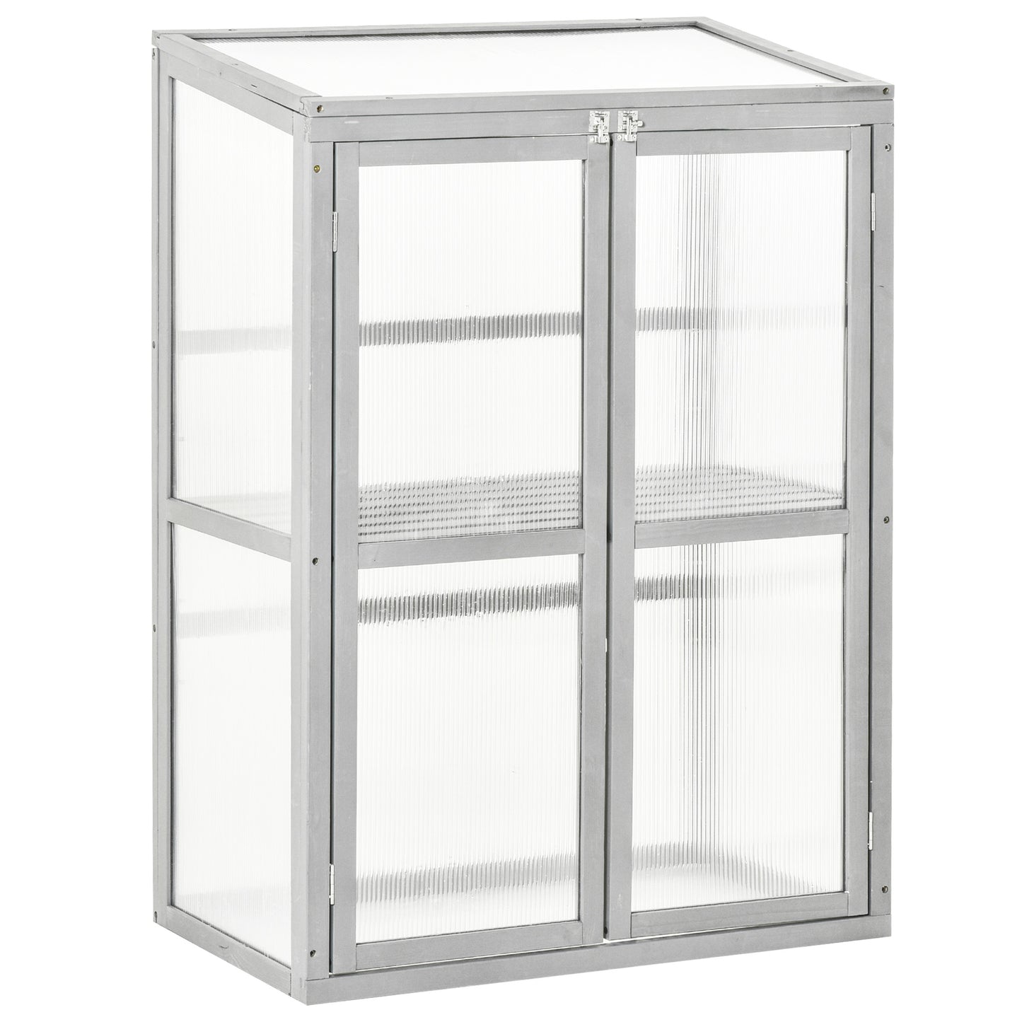 Wooden Cold Frame Greenhouse Polycarbonate Garden Grow House