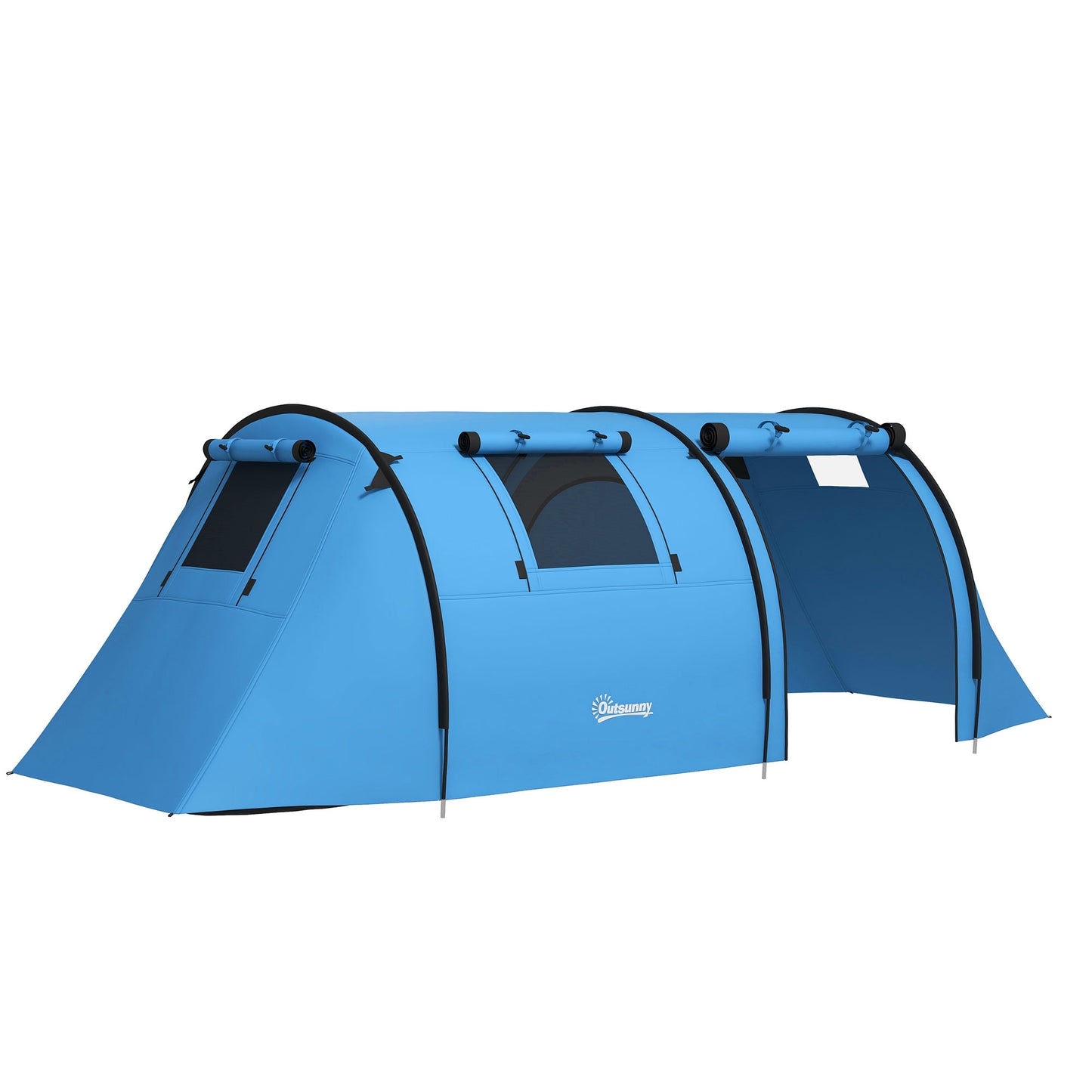 Four Man Duo Room Tunnel Tent, with Accessories