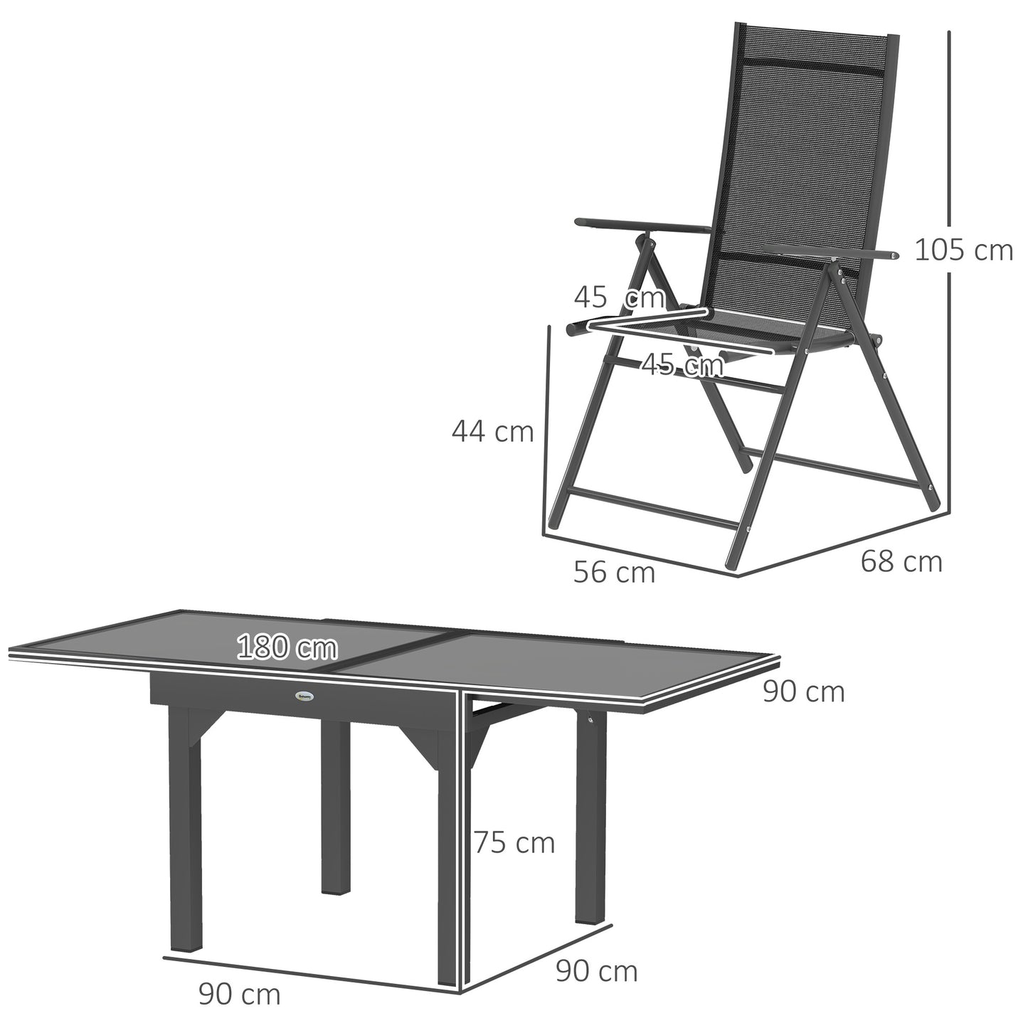 7 Piece Outdoor Dining Set with Extendable Table