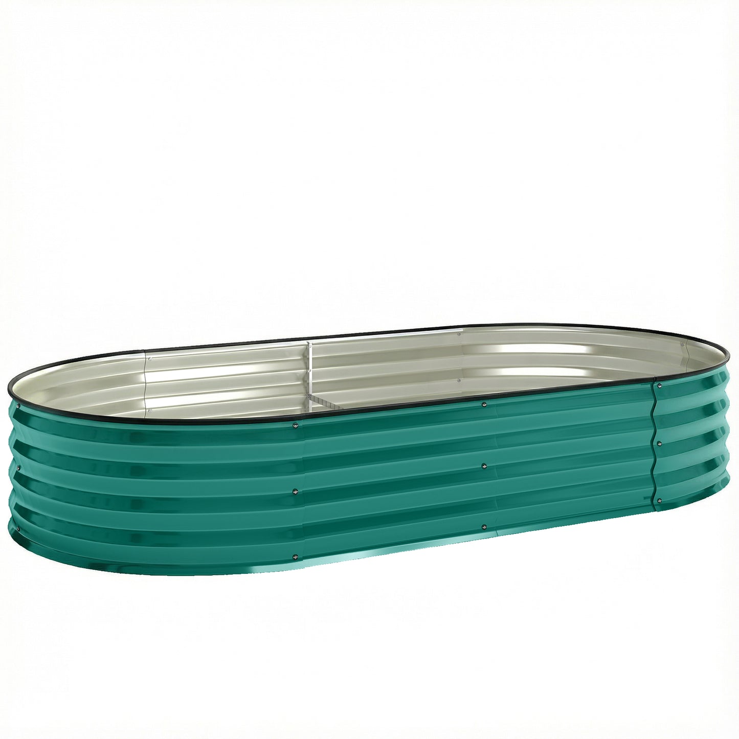 Galvanised Raised Garden Bed, Metal Planter Box with Safety Edging (8)