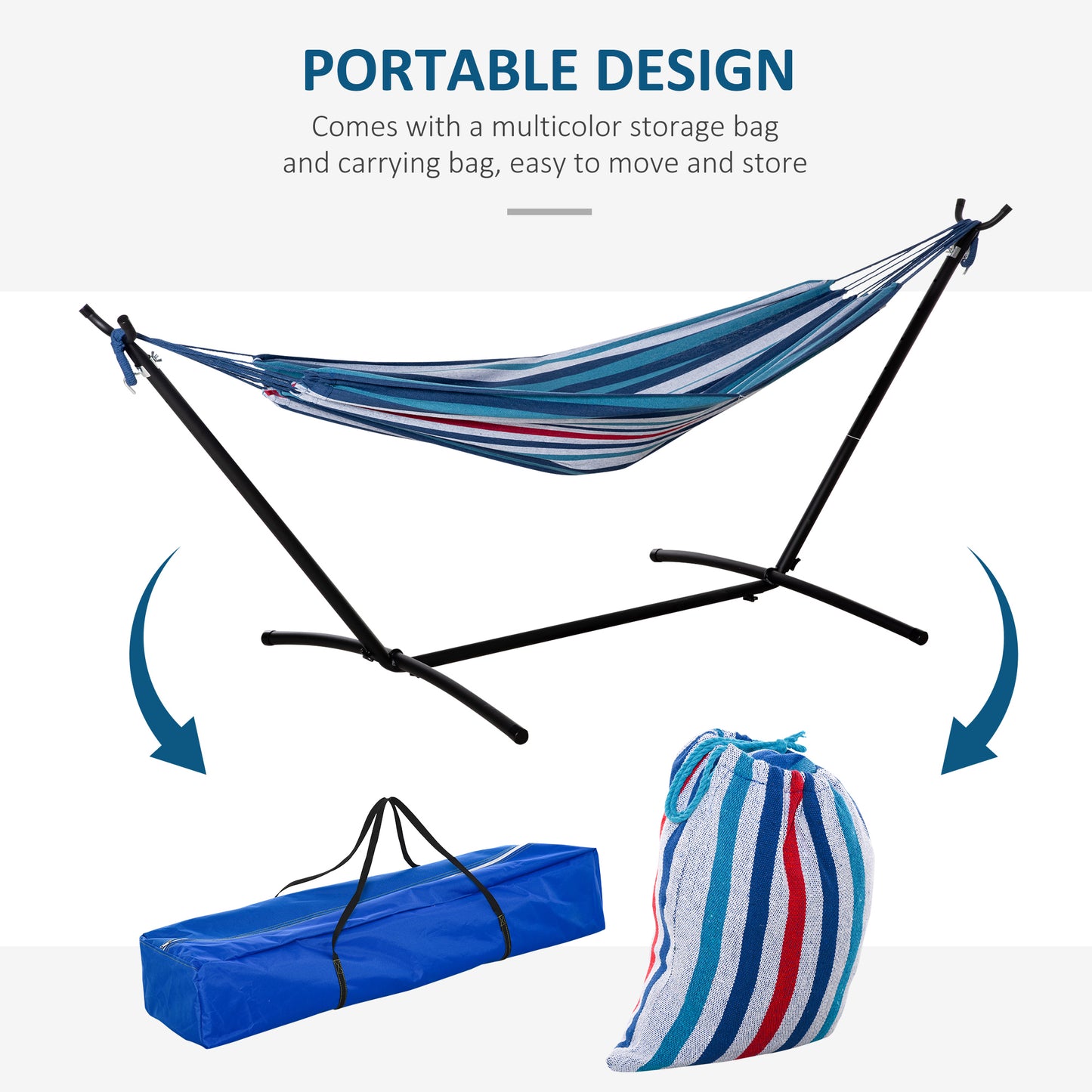 298 x 117cm Hammock with Stand Camping Hammock (1)