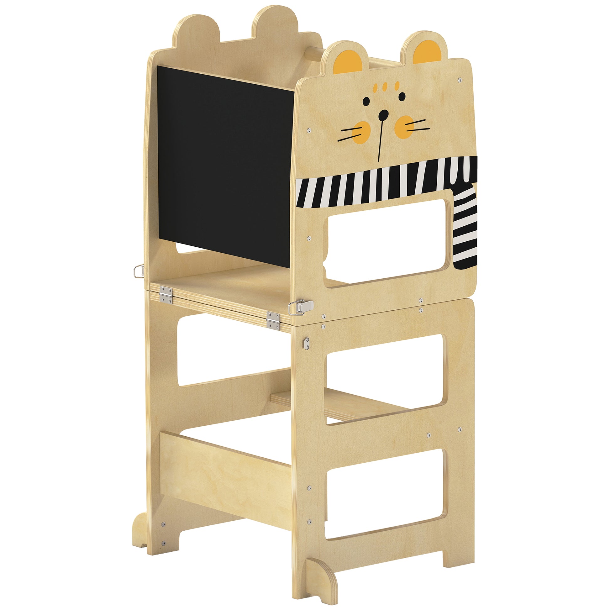 Toddler Step Stool, Standing Tower with Chalkboard