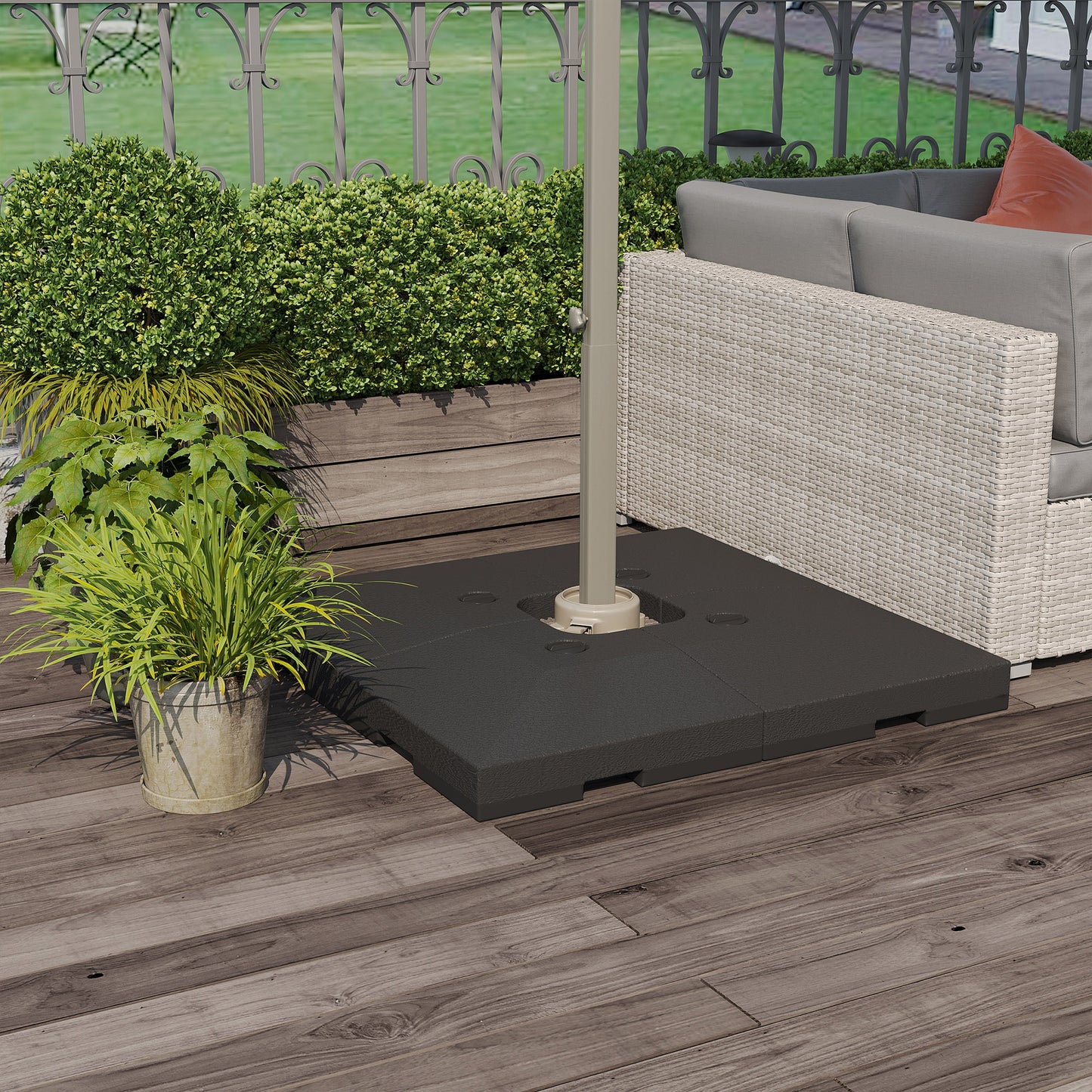 4 Pieces Fillable Parasol Base