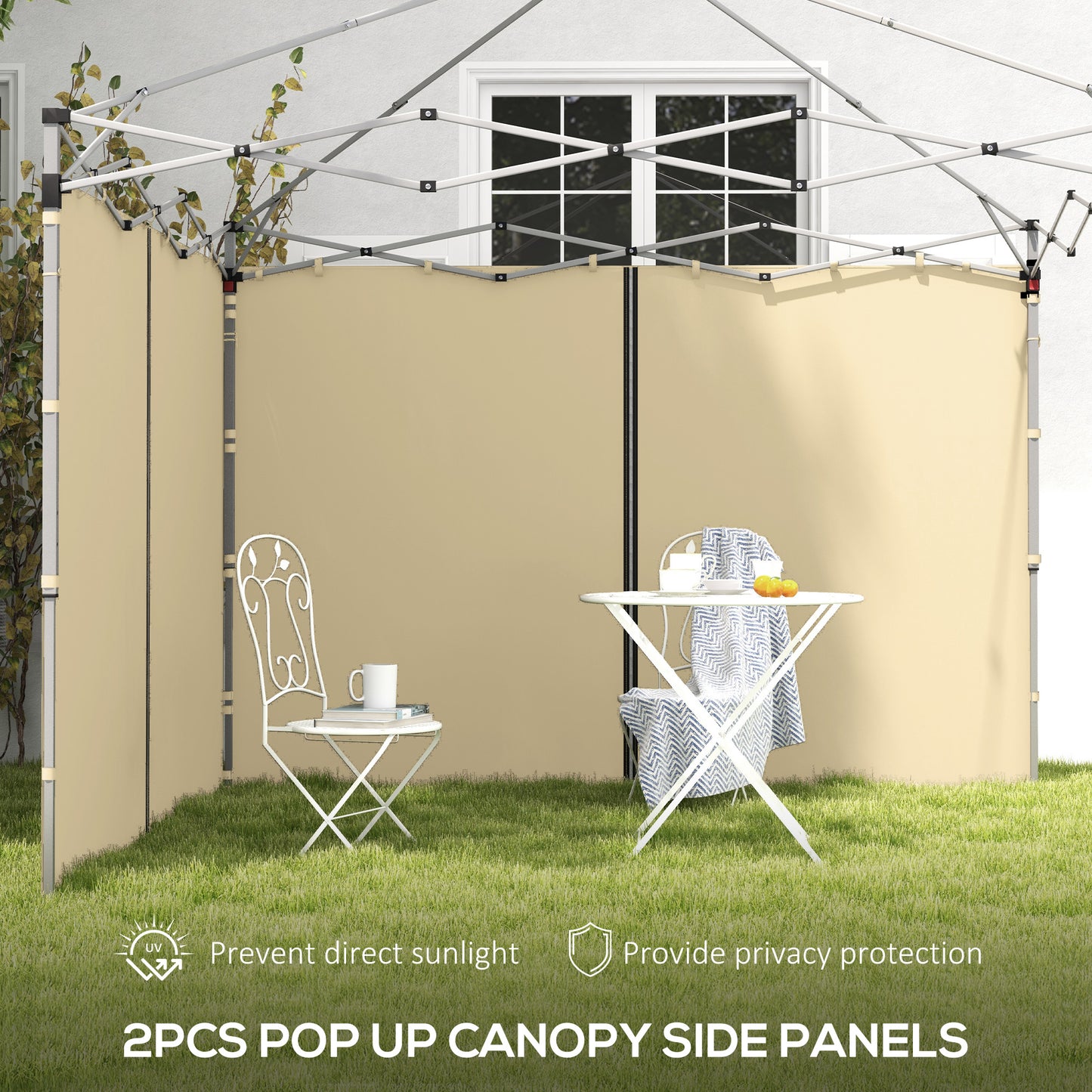 Set of Two 3 x 3(m) Replacement Zipped Gazebo Walls