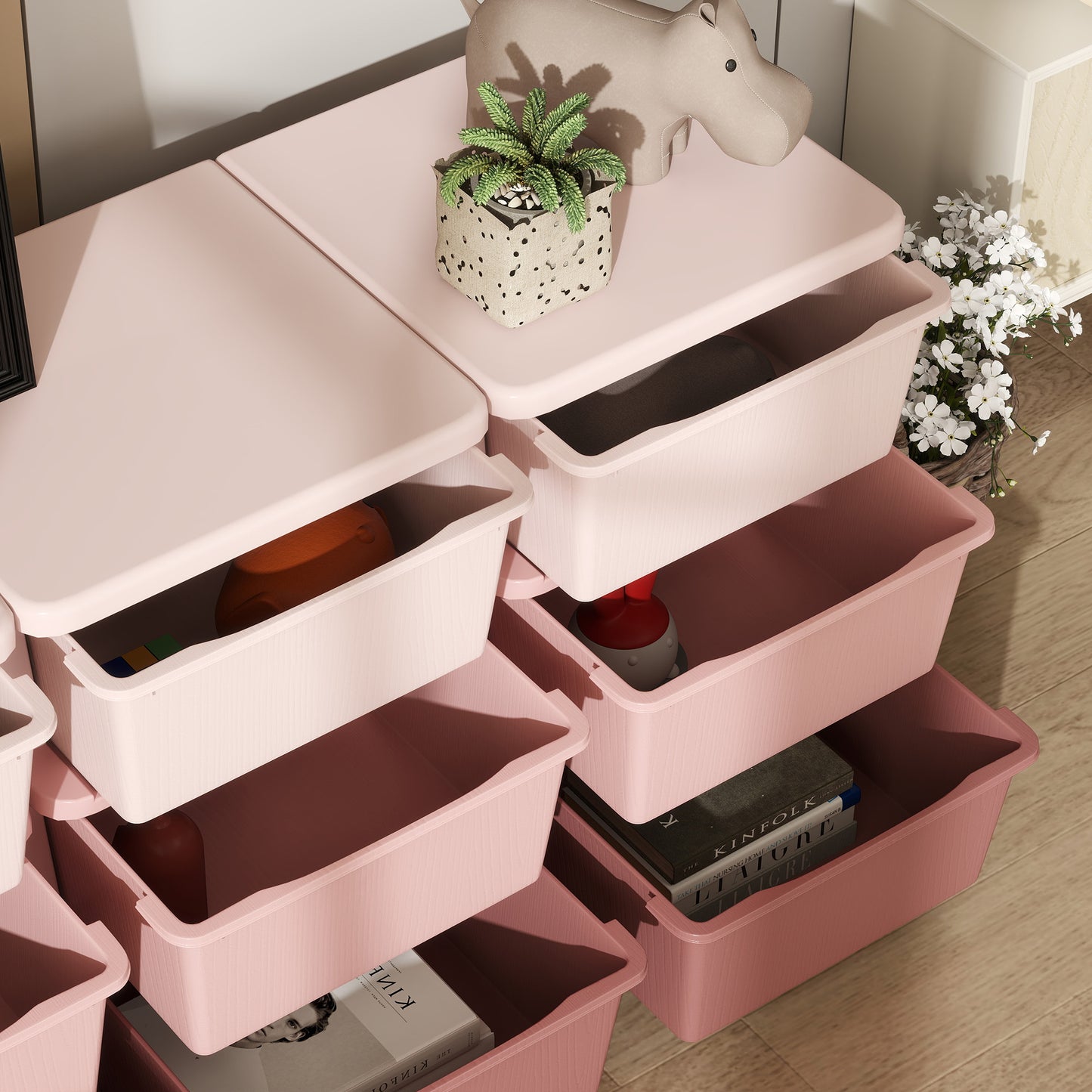 Kids Storage Unit, with Nine Drawers