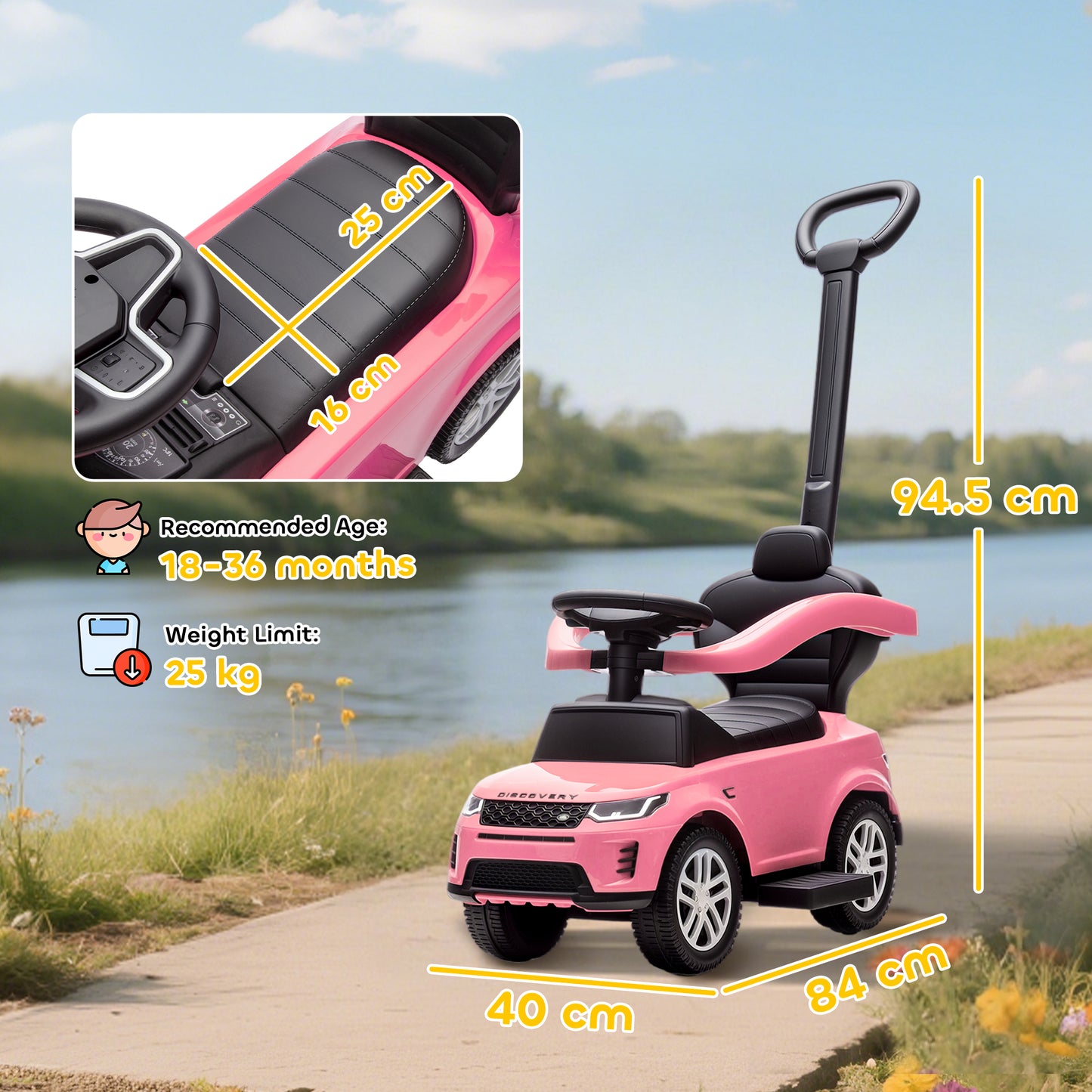Land Rover Discovery Licensed Baby Push Car