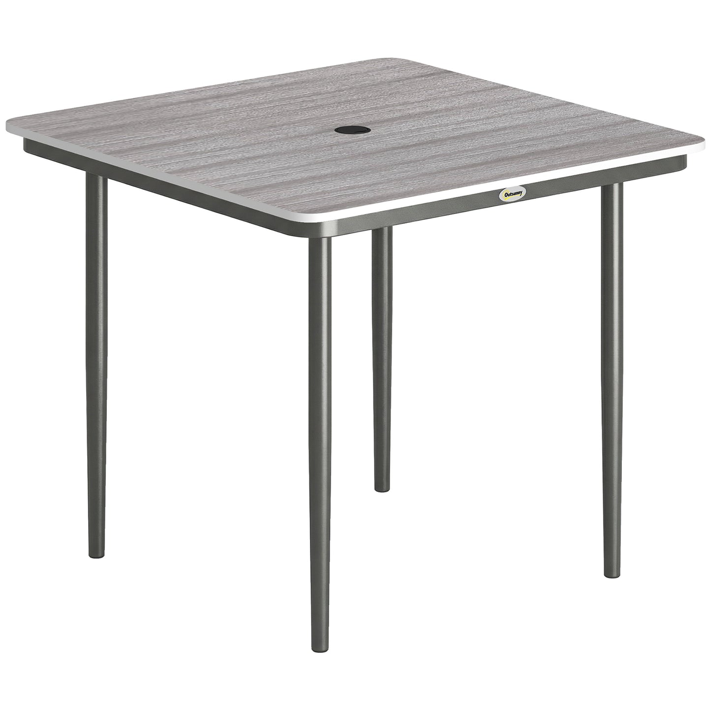 Garden Dining Table for 4, 85 cm Square Outdoor Table