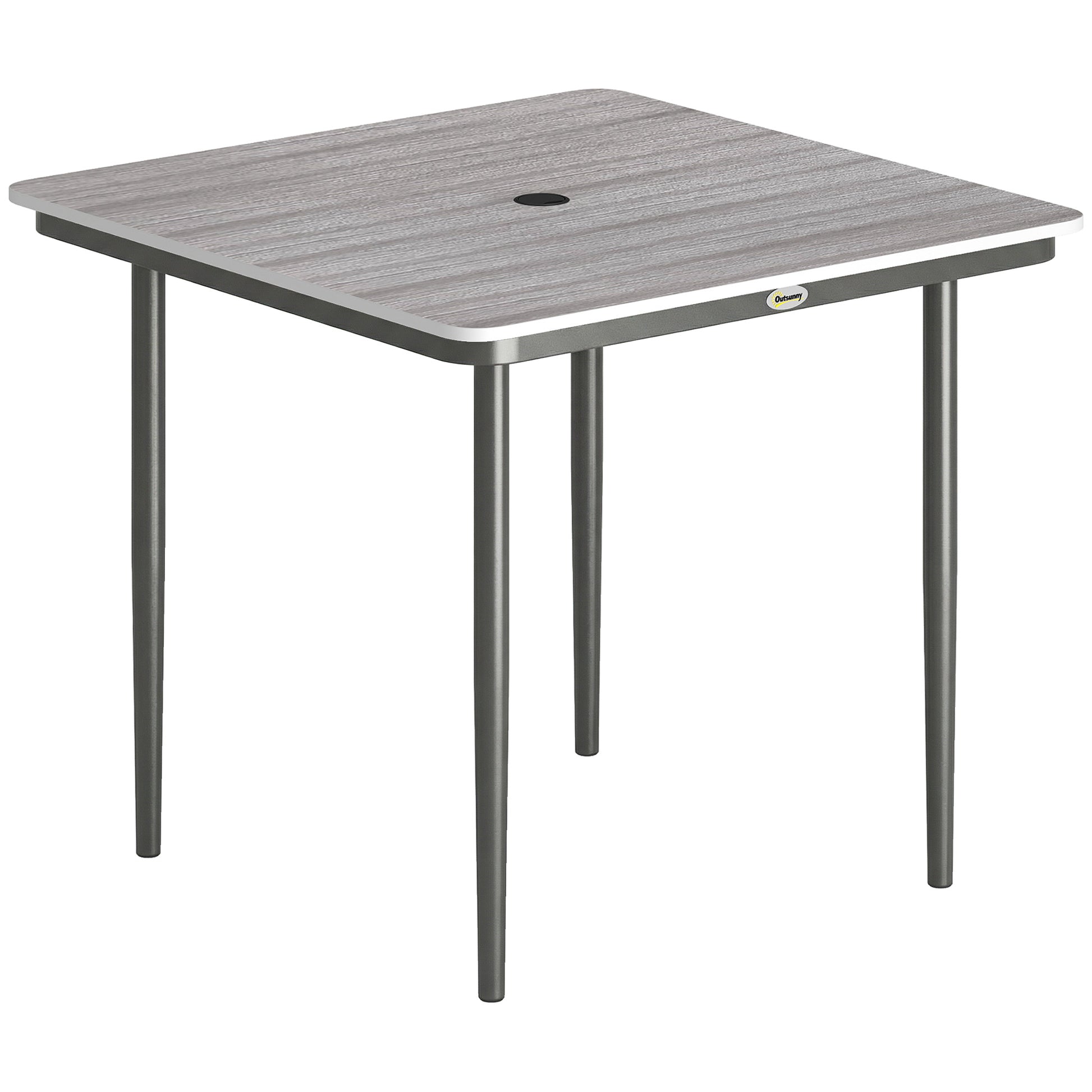 Garden Dining Table for 4, 85 cm Square Outdoor Table