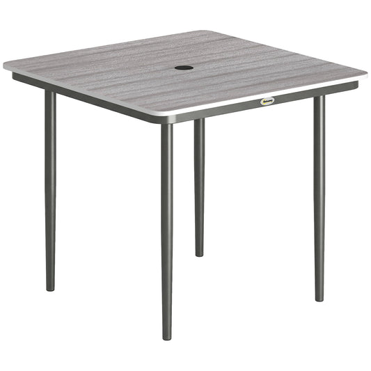 Garden Dining Table for 4, 85 cm Square Outdoor Table