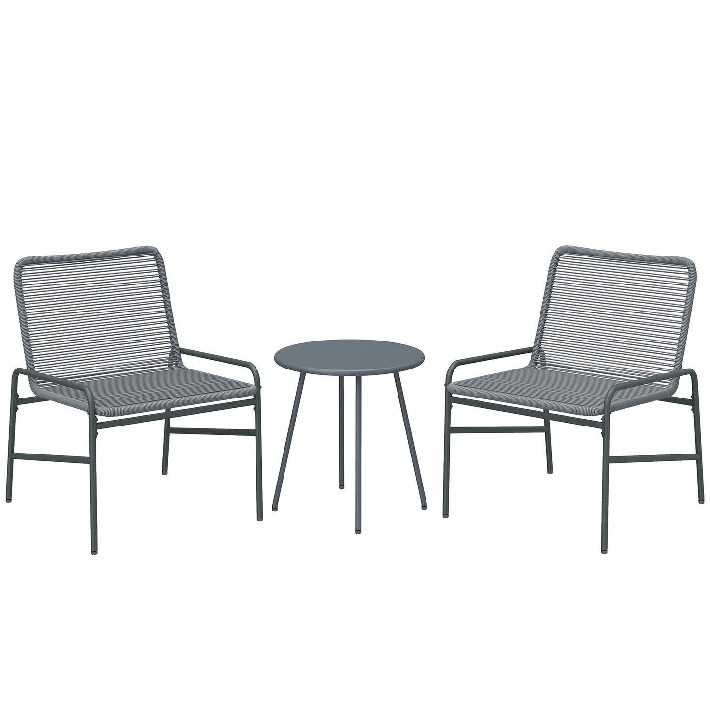 3 Piece Rattan Bistro Set, Outdoor Garden Furniture Set