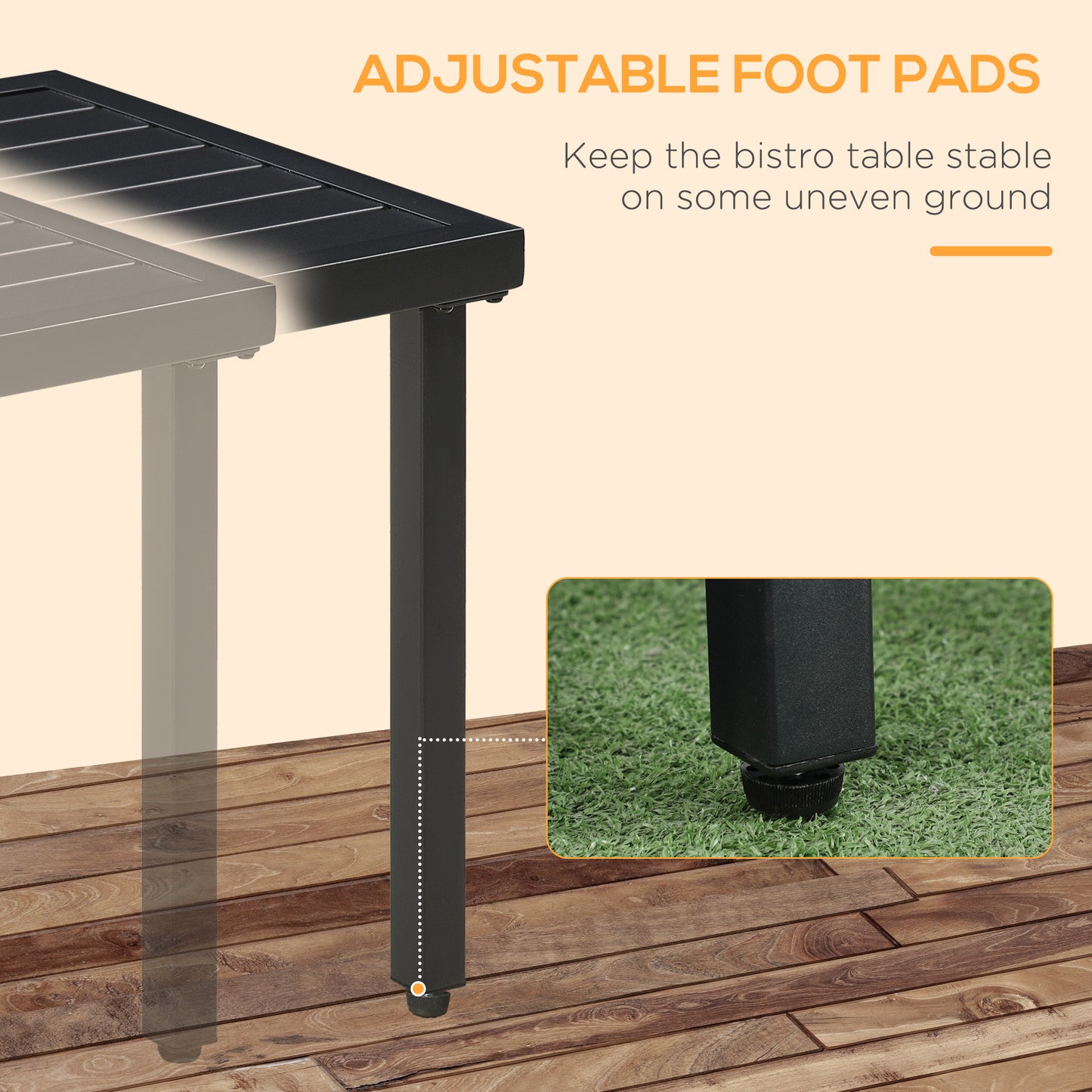 Garden Side Table End Table Patio Coffee Table with Umbrella Hole