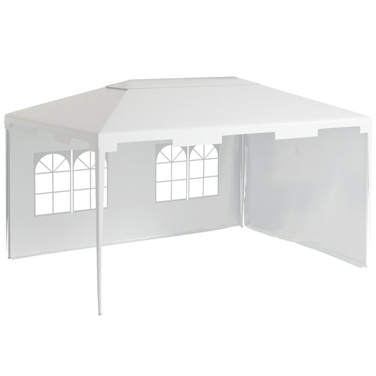 3 x 4 m Garden Gazebo Shelter Marquee Party Tent with 2 Sidewalls