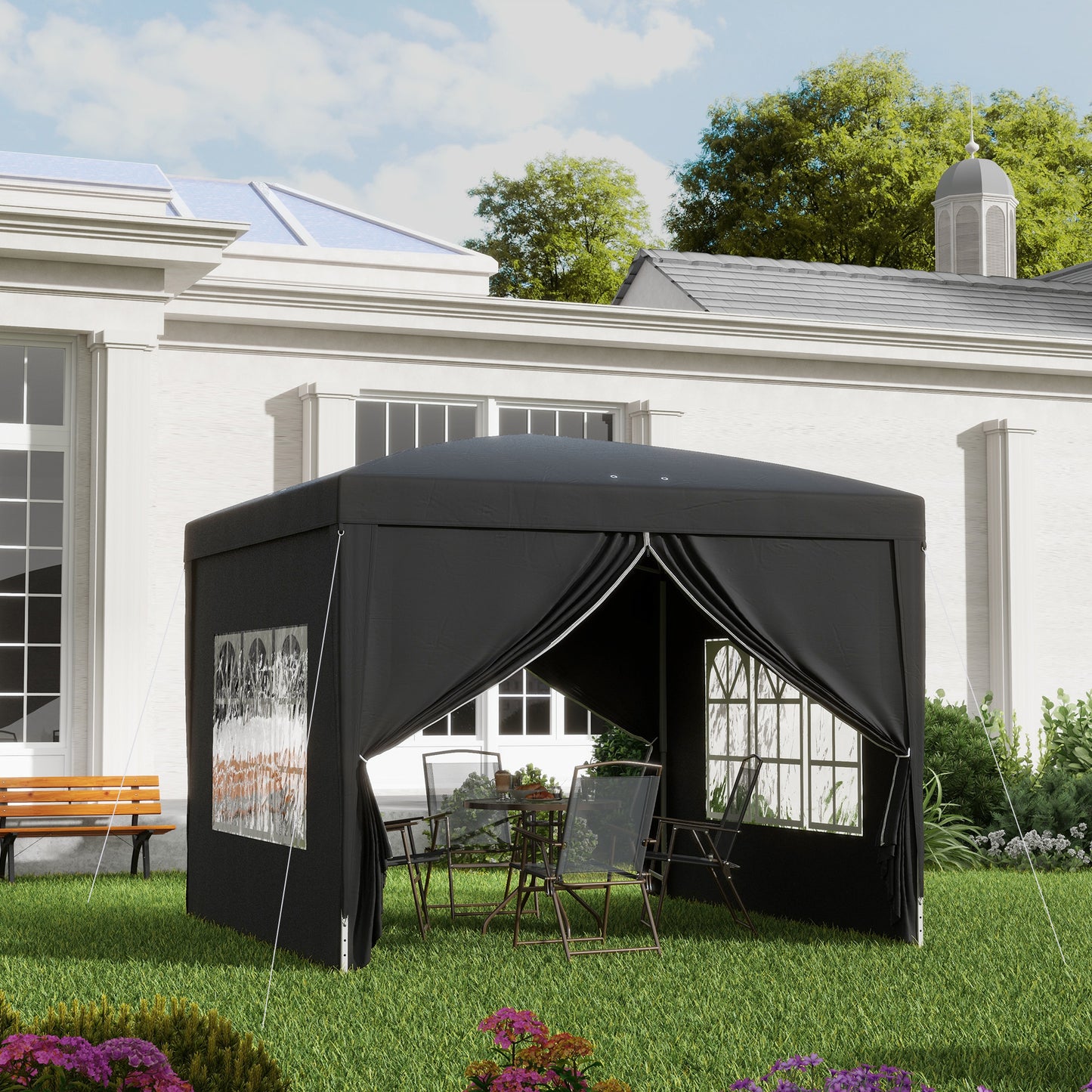 3 x 3 m Garden Pop Up Gazebo, Wedding Party Tent Marquee