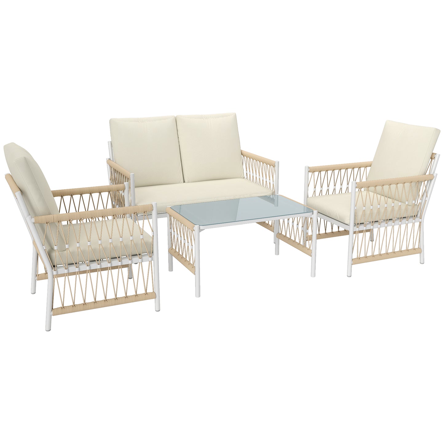 4 Piece Rattan Garden Furniture Set (1)