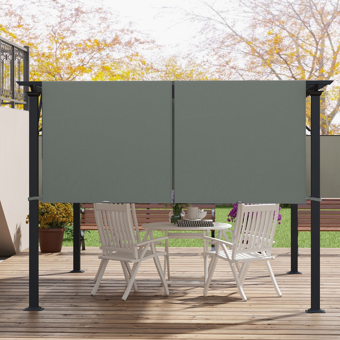 2 Pcs UV Protection Pergola Replacement Canopy, Pergola Shade Cover