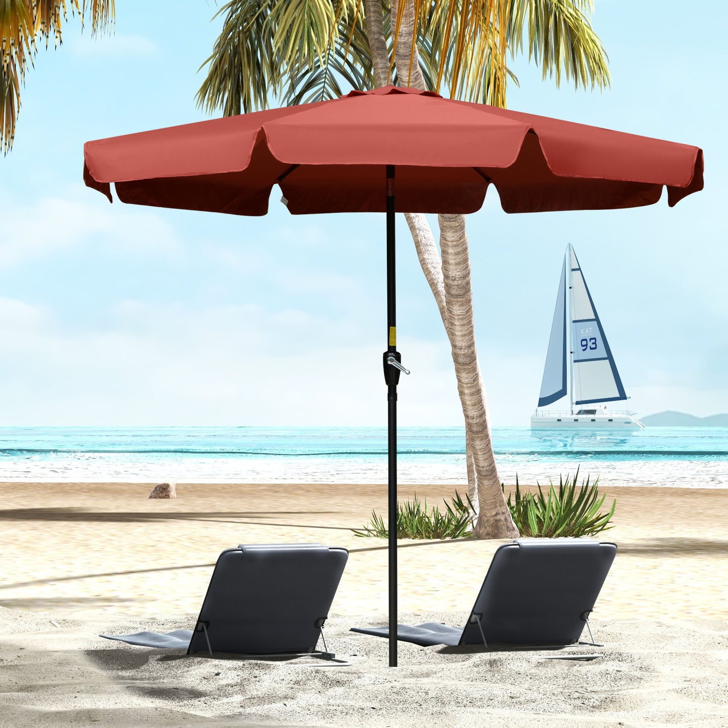 2.7m Patio Parasol Garden Umbrellas Outdoor Sun Shade Table Umbrella