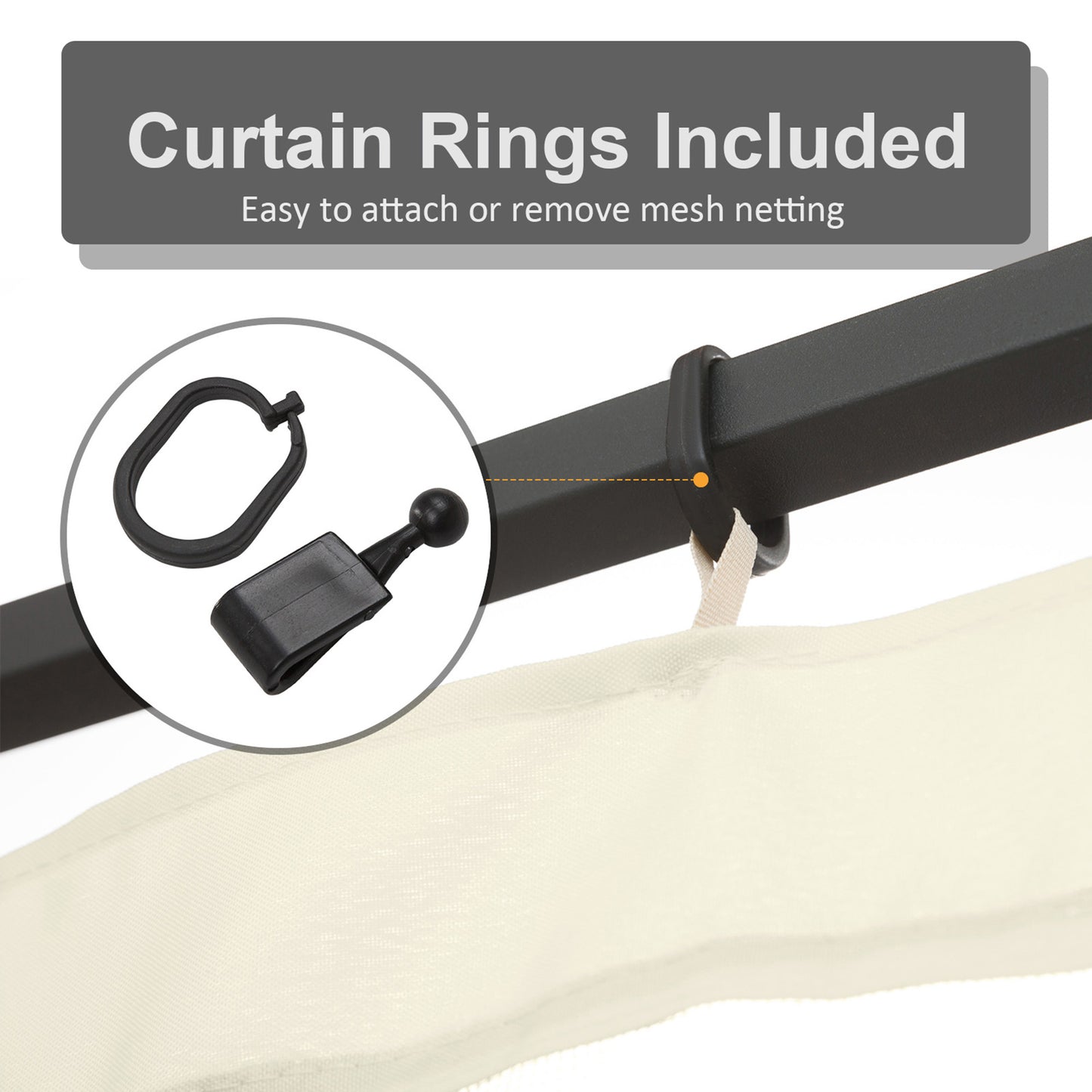 352 x 207cm Universal Replacement Mesh Sidewall Netting
