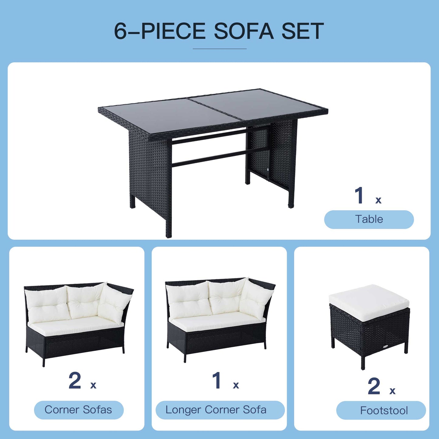 8-Seater Garden Rattan Furniture Rattan Corner Dining Sofa Set