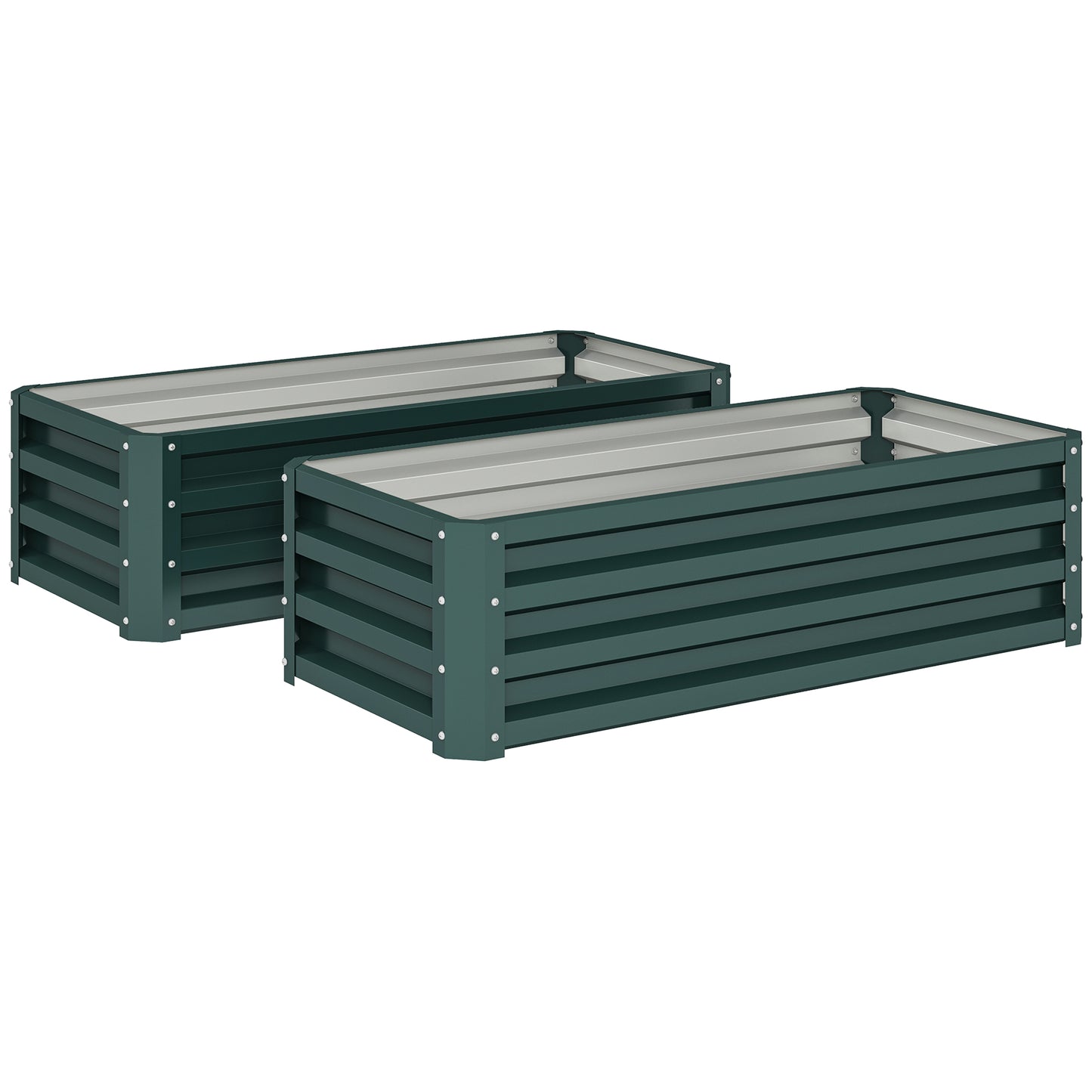 Set of Two 110 x 65cm Steel Planter Boxes