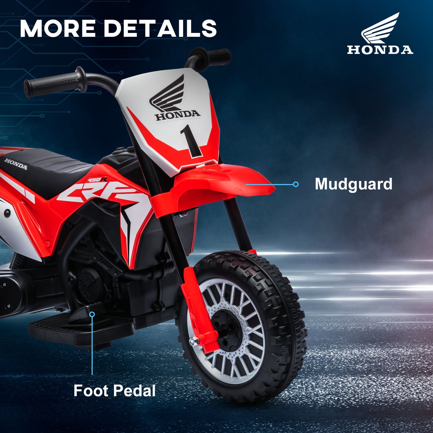 6V Kids Motorbike, Three-Wheel Kids Electric Motorbike with Horn