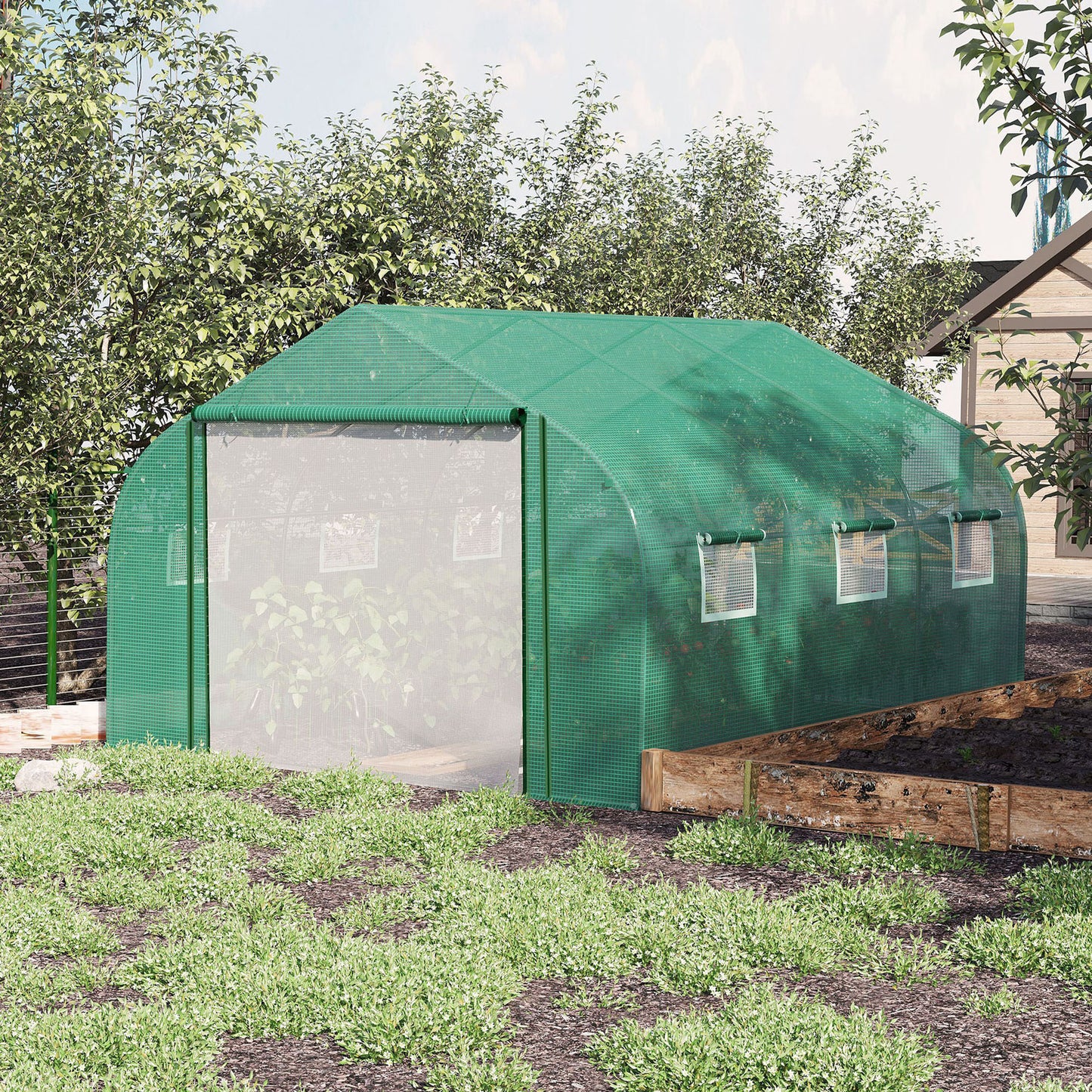 Walk-in Polytunnel Garden Greenhouse