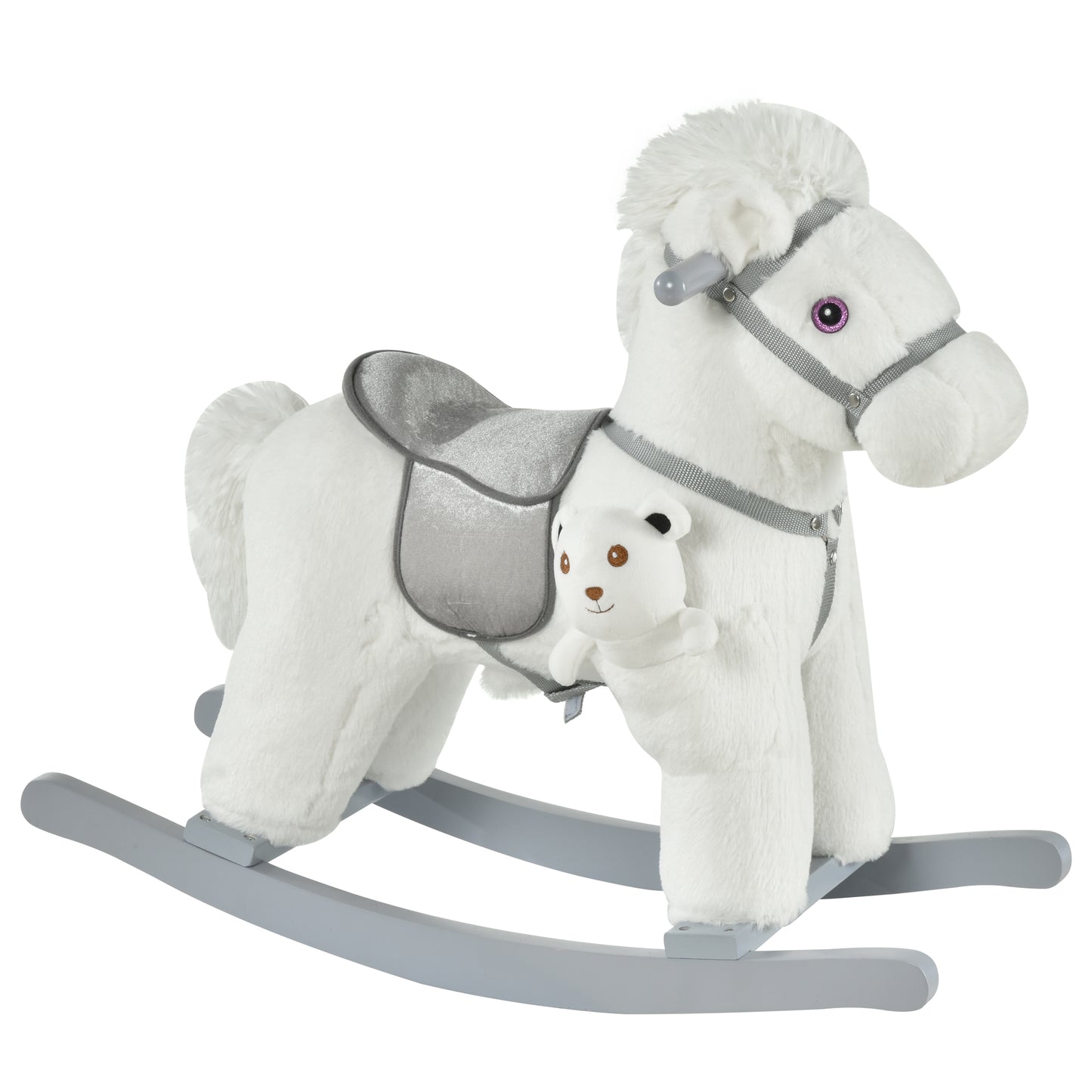 Kids Plush Ride-On Rocking Horse Toy Rocker