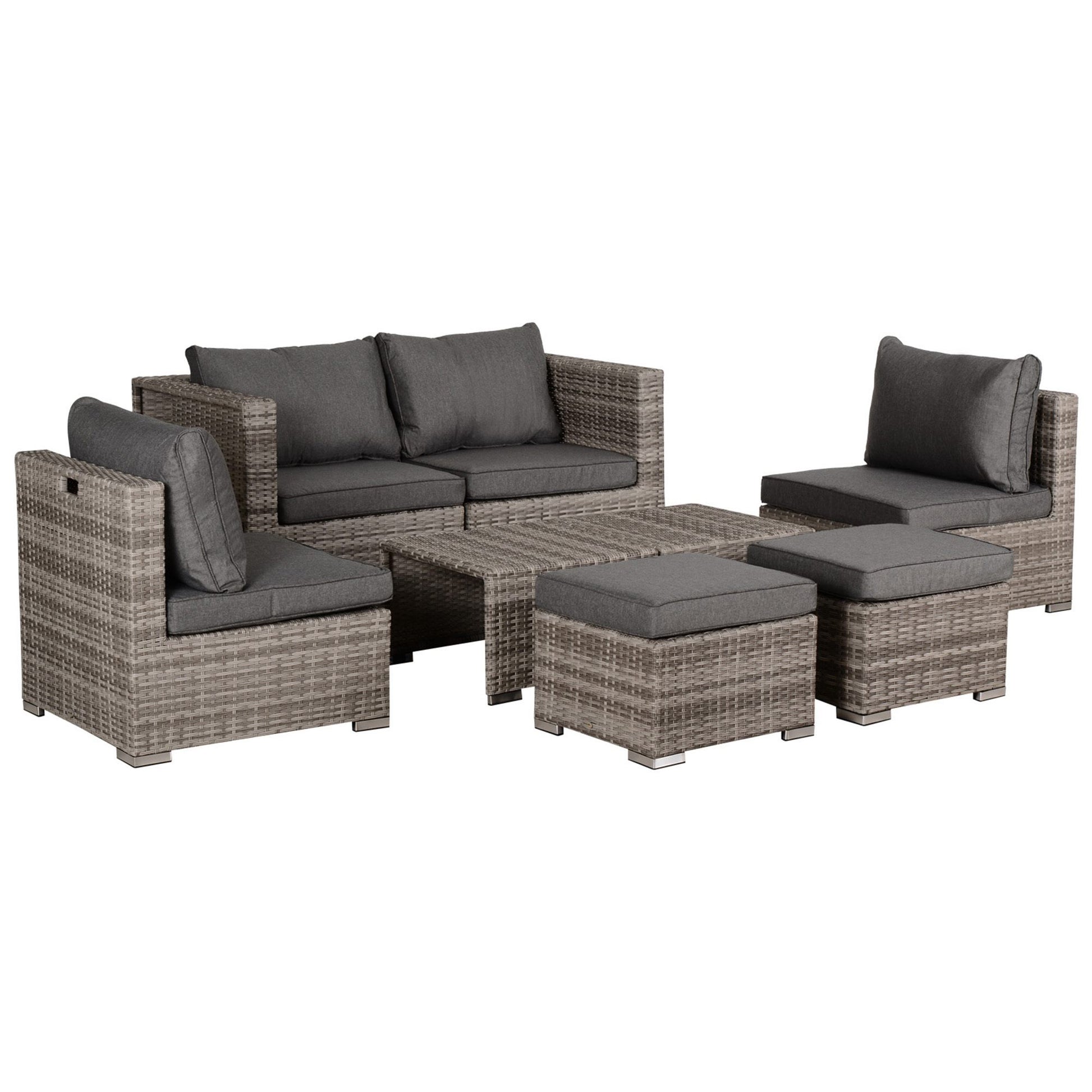 8 Pieces Rattan Garden Furniture Set