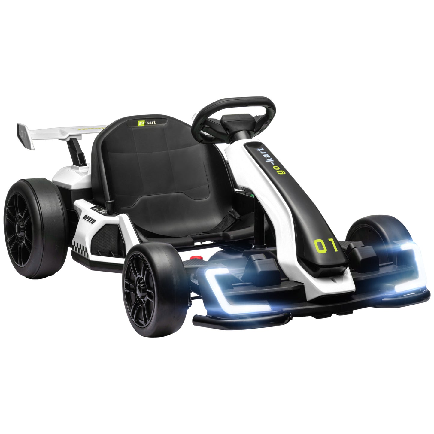 24V Electric Go Kart for Kids with Adjustable Seat for 6-12 Years
