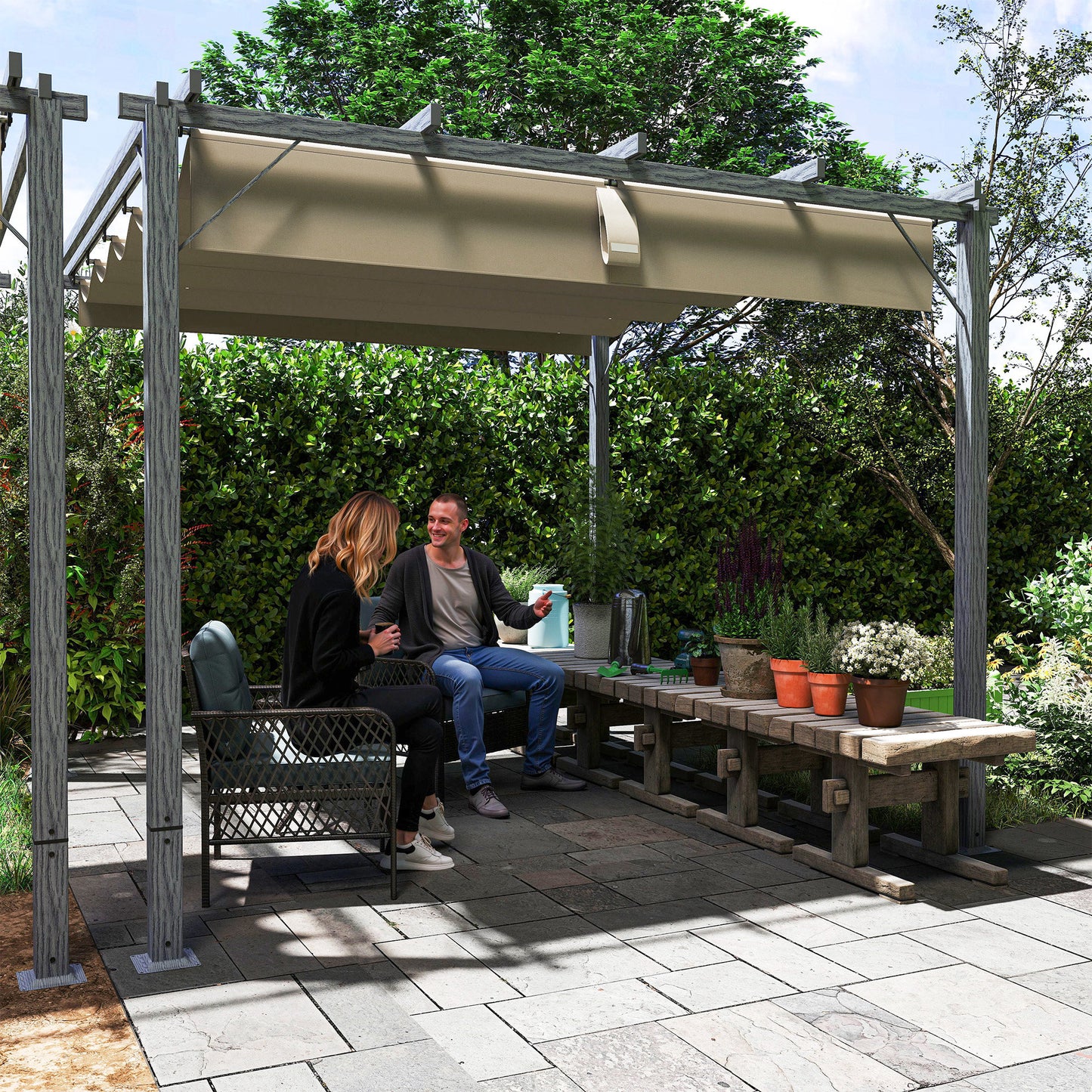 3 x 3 m Retractable Roof Pergola