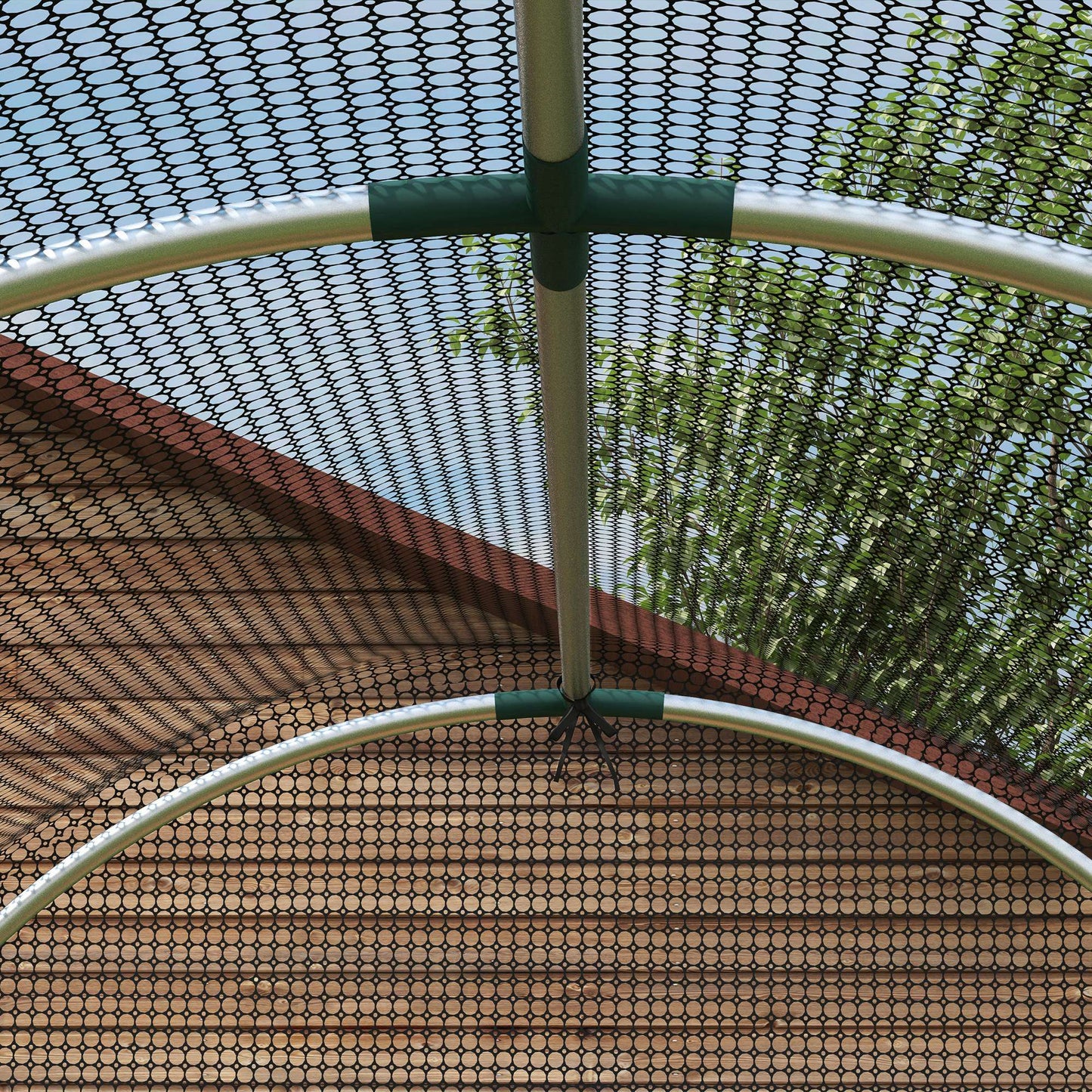 Galvanised Steel Fruit Cage, Plant Protection Tent with Zipped Door