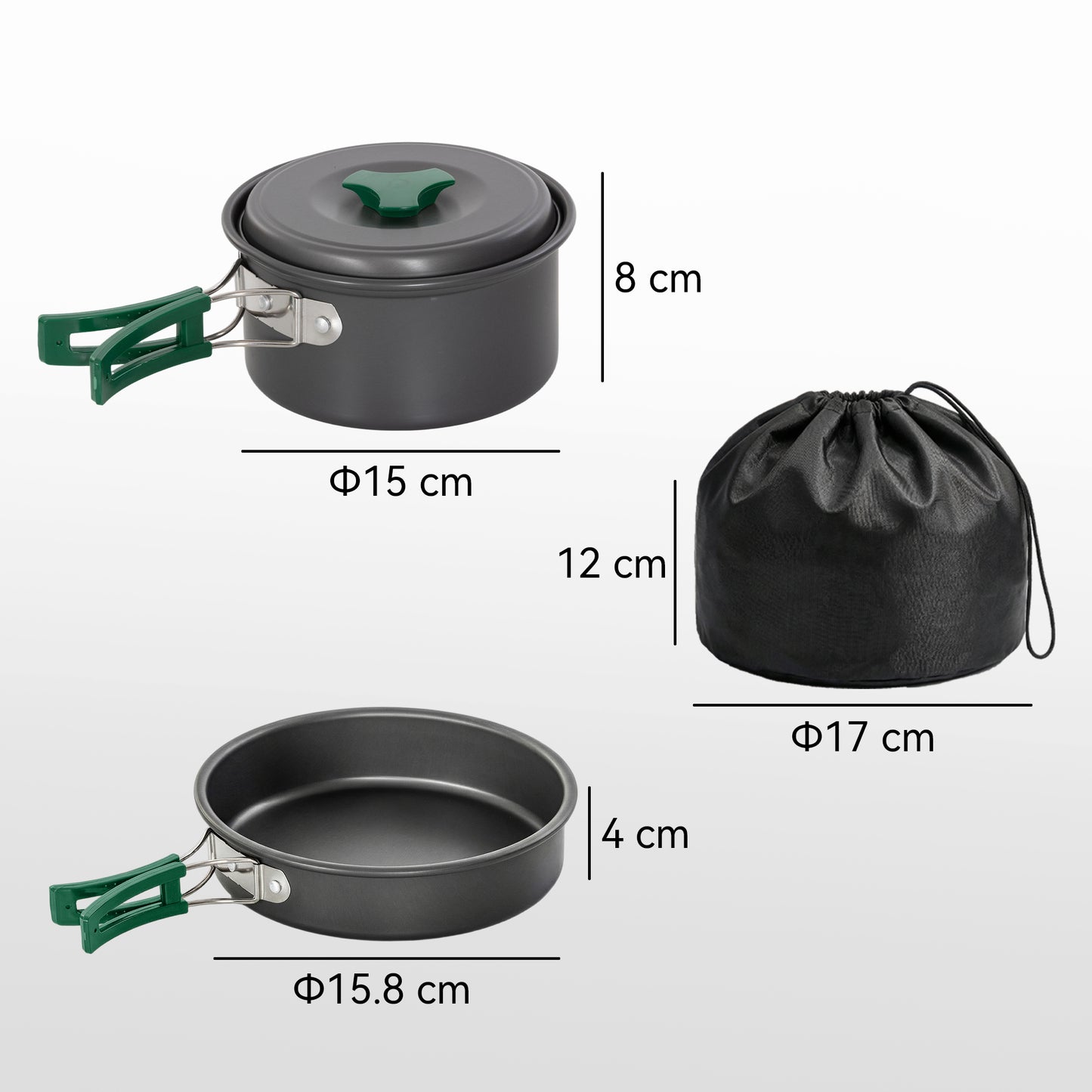 Camping Cookware Set, 8-Piece Ultralight Camping Cooking Kit