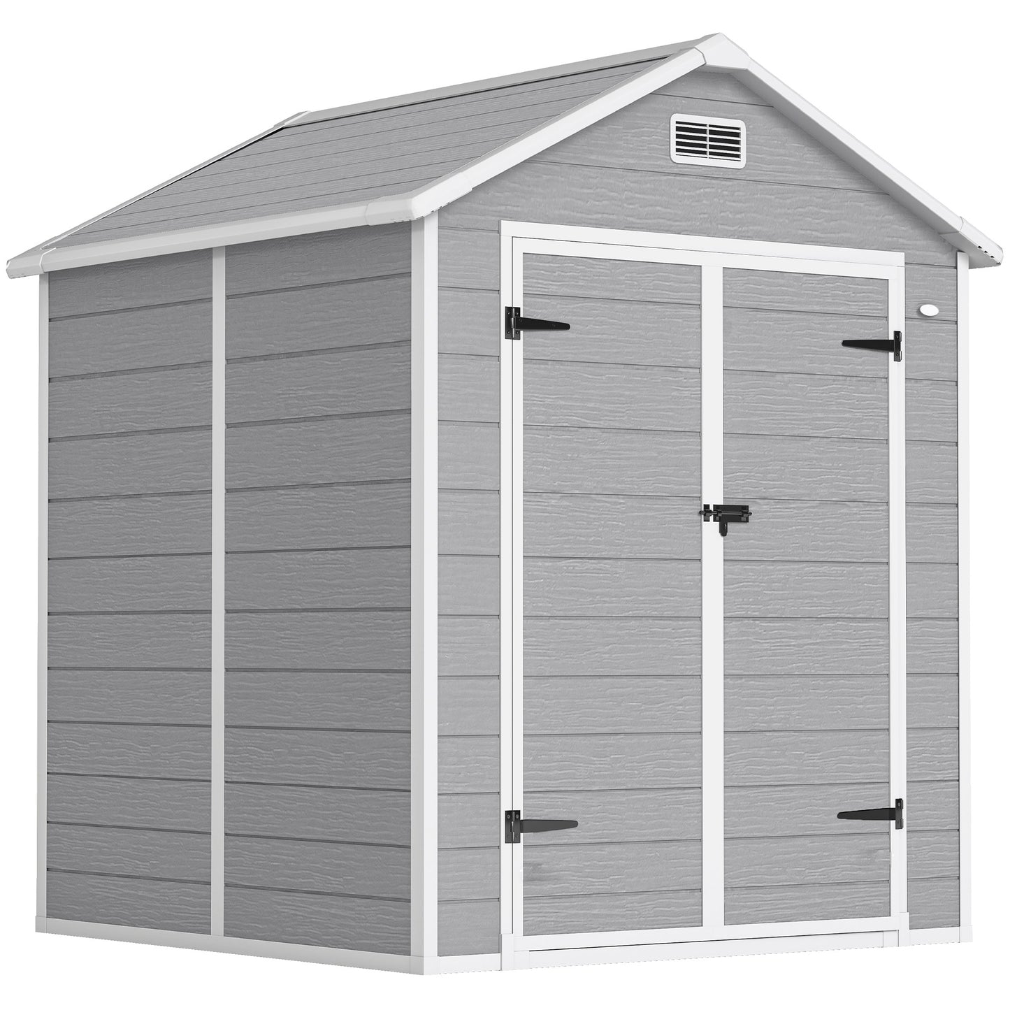 6 x 5ft Garden Shed, Plastic Shed with Floor, Window