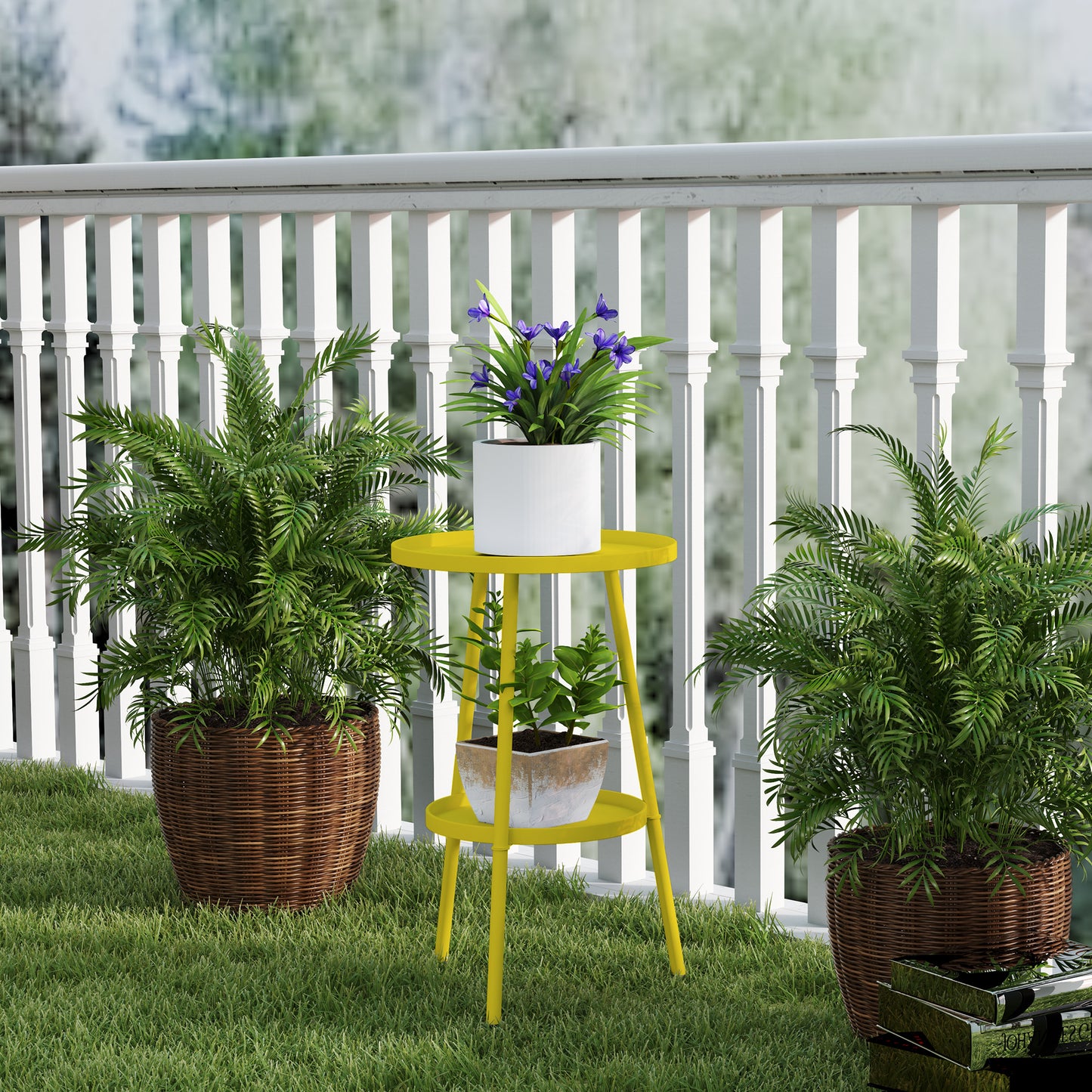 Two-Tier Metal Garden Table