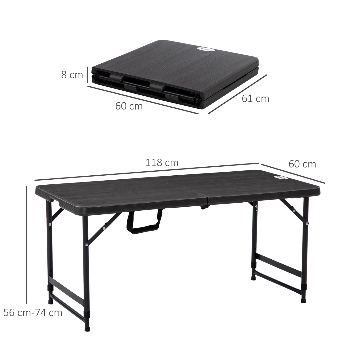 Foldable Patio Dining Table for 4