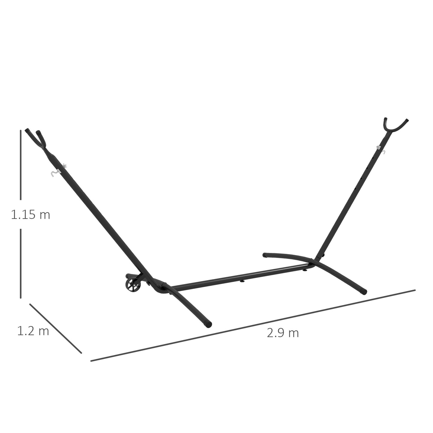 9.5ft Hammock Stand, Portable Hammock with Wheels
