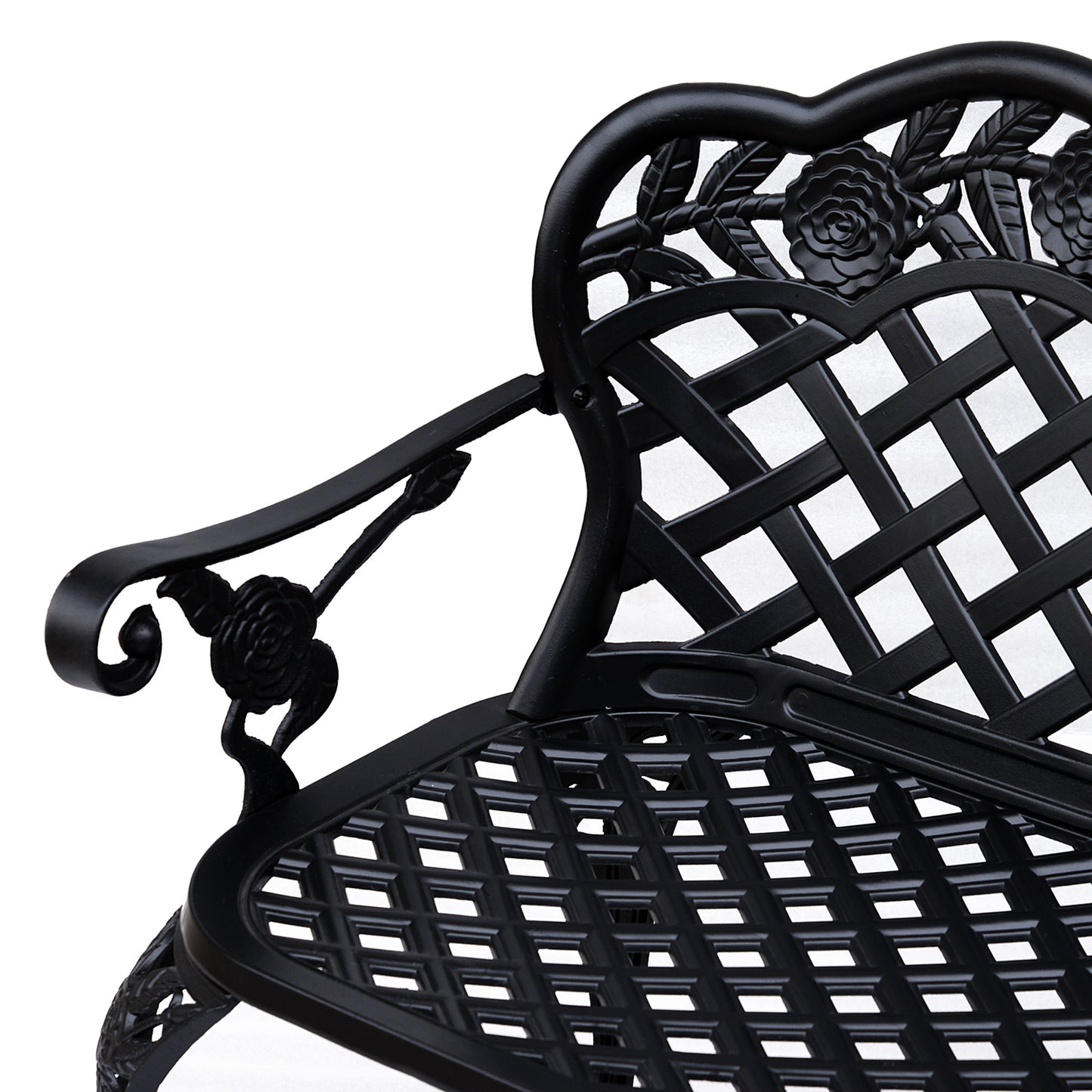 Garden Bench, Cast Aluminium, 107Lx58Wx85H cm