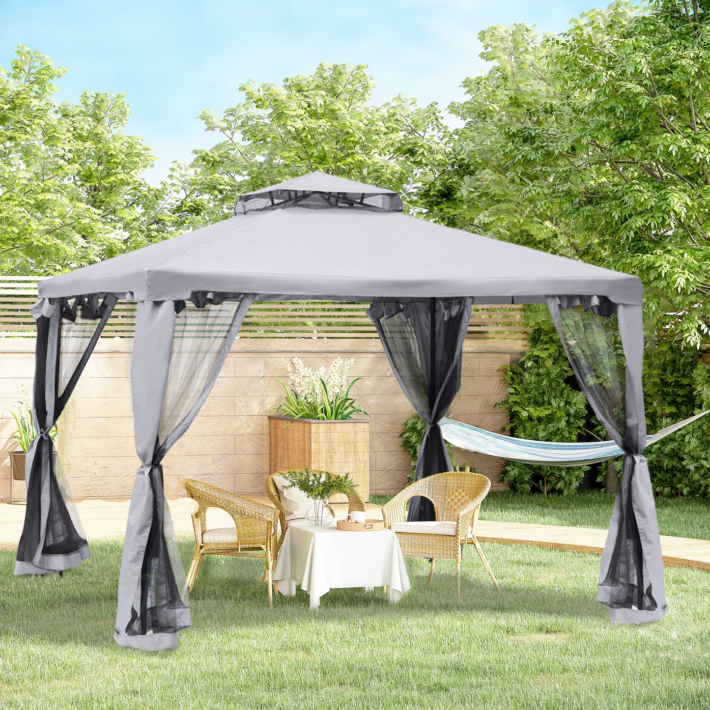 3 x 3 m Metal Gazebo, Garden Pavillion