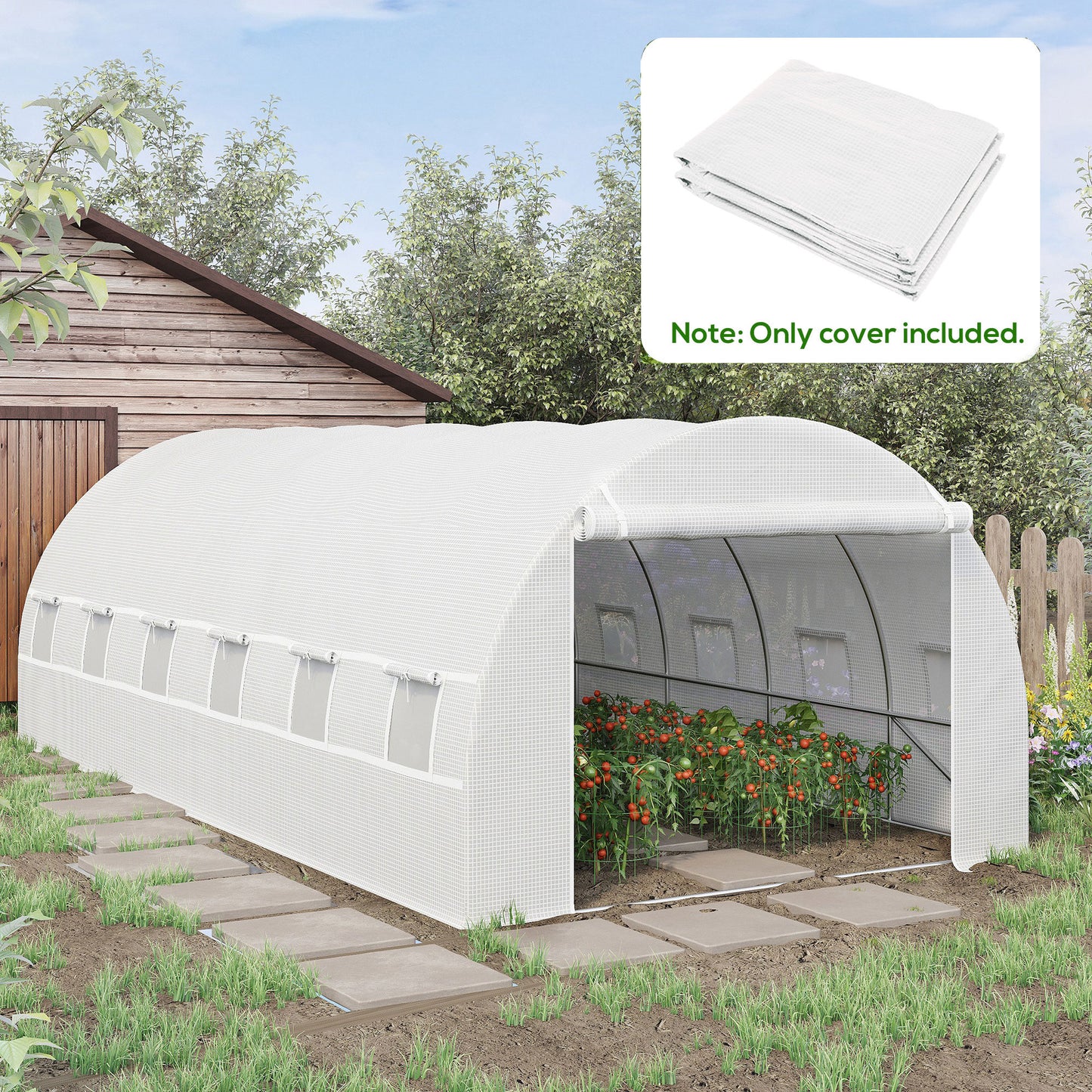 Greenhouse Replacement Cover ONLY Winter Garden Plant PE Cover