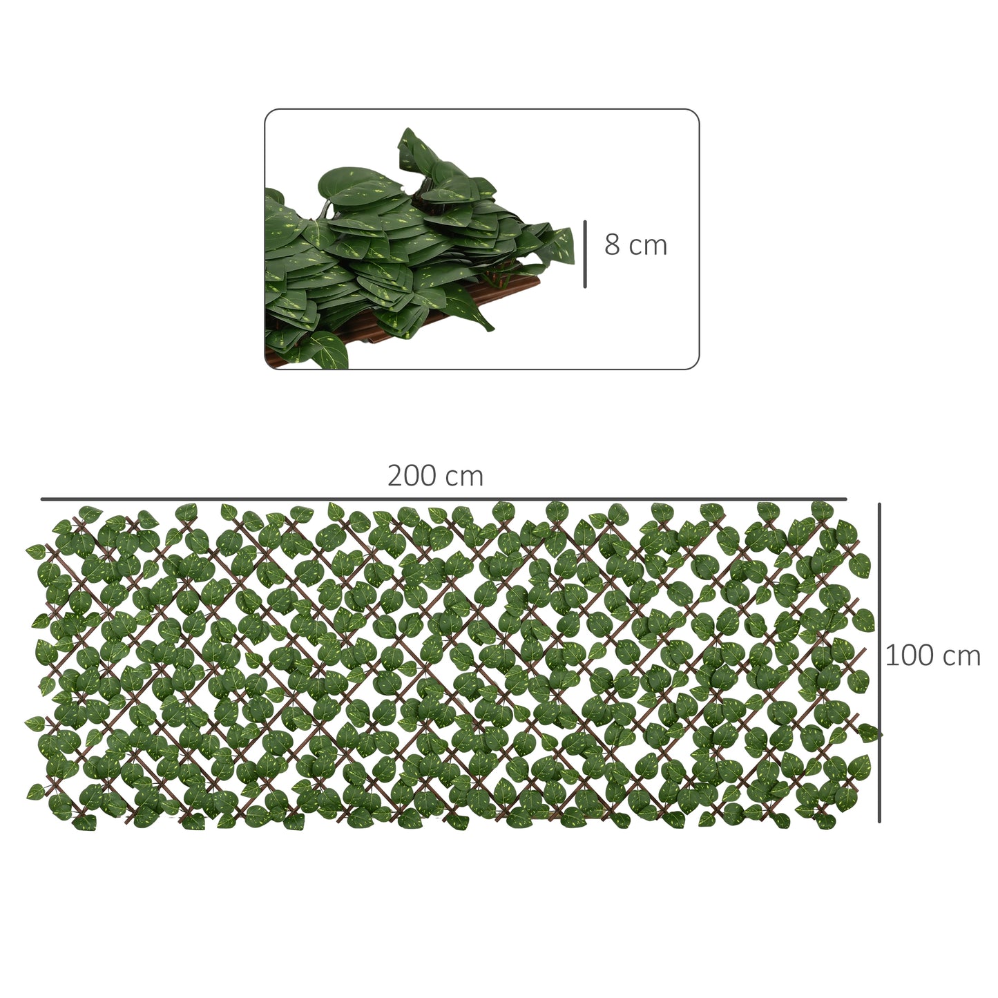 Set of 2 Expandable Artificial Trellis Hedges