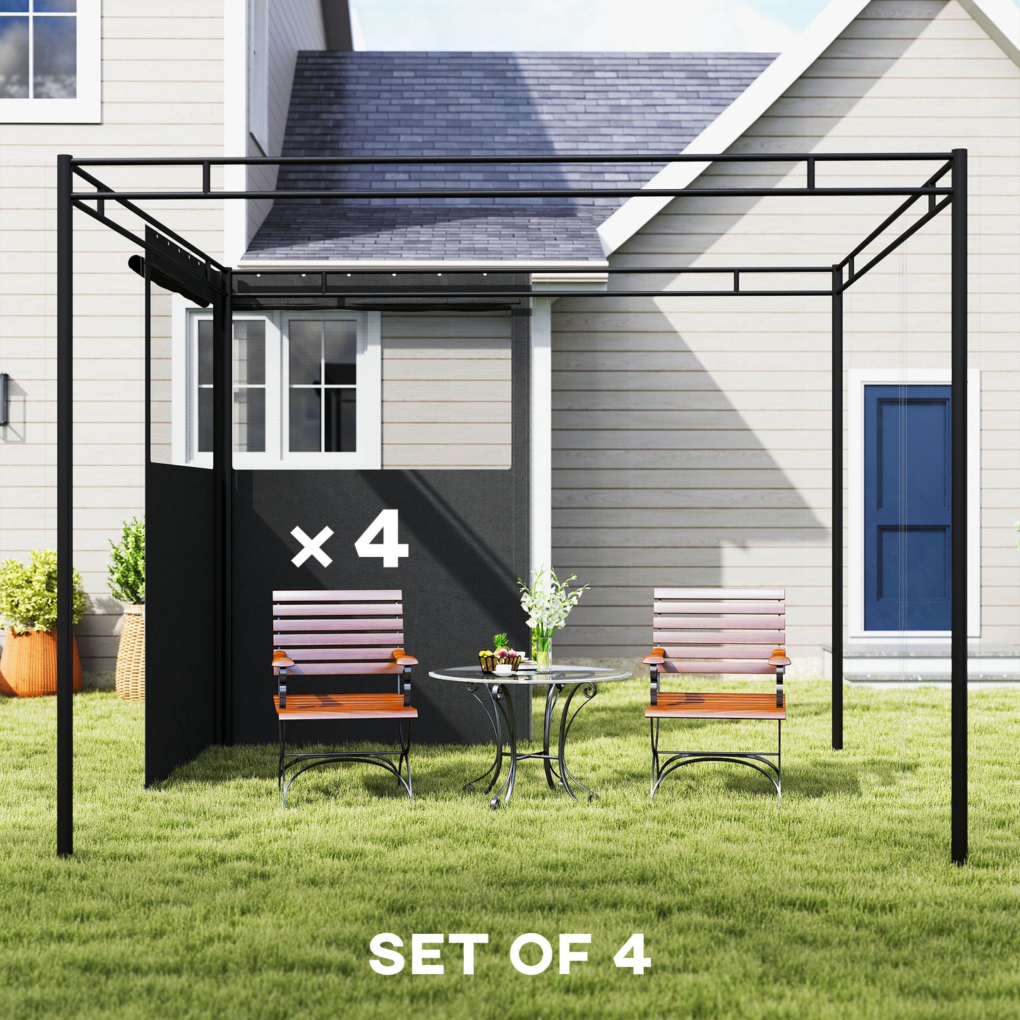 4 Pack Replacement Gazebo Curtains Privacy Panel (1)