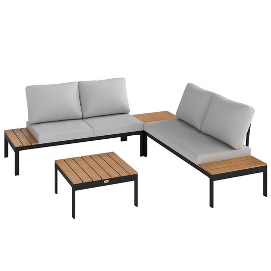 Four-Piece Garden Corner Sofa Set with 2 Loveseats