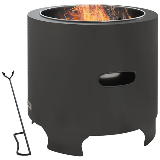 Smokeless Fire Pit, 45cm Portable Wood Burning Firepit